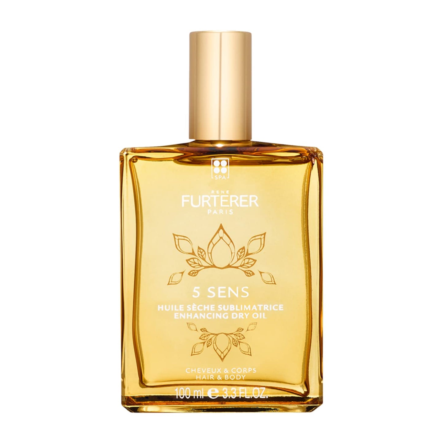 White Smoke Rene Furterer 5 SENS Enhancing Dry Oil - Multi-Purpose for Hair & Skin - With Jojoba Oil - Spray - 3.3 fl. oz.
