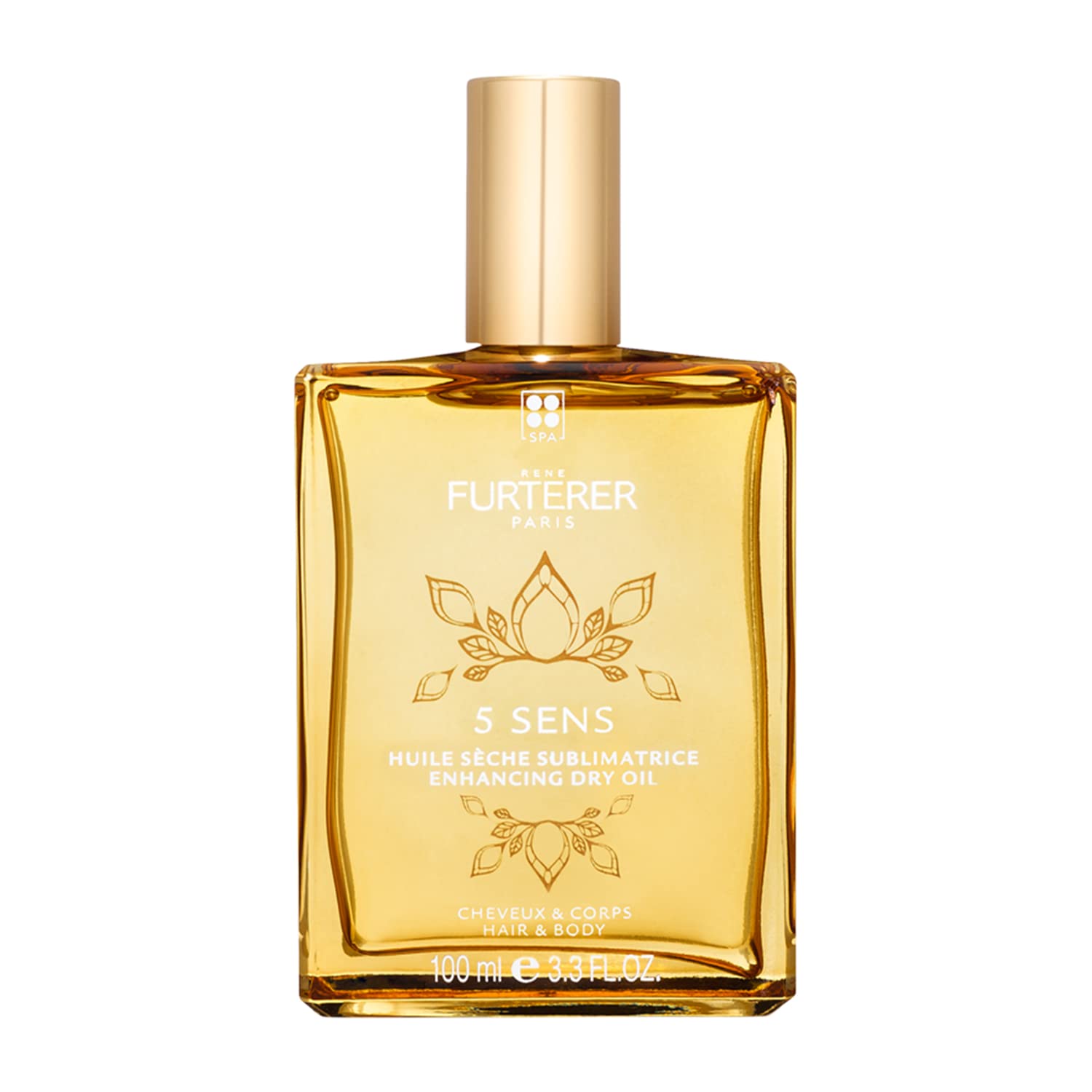 White Smoke Rene Furterer 5 SENS Enhancing Dry Oil - Multi-Purpose for Hair & Skin - With Jojoba Oil - Spray - 3.3 fl. oz.