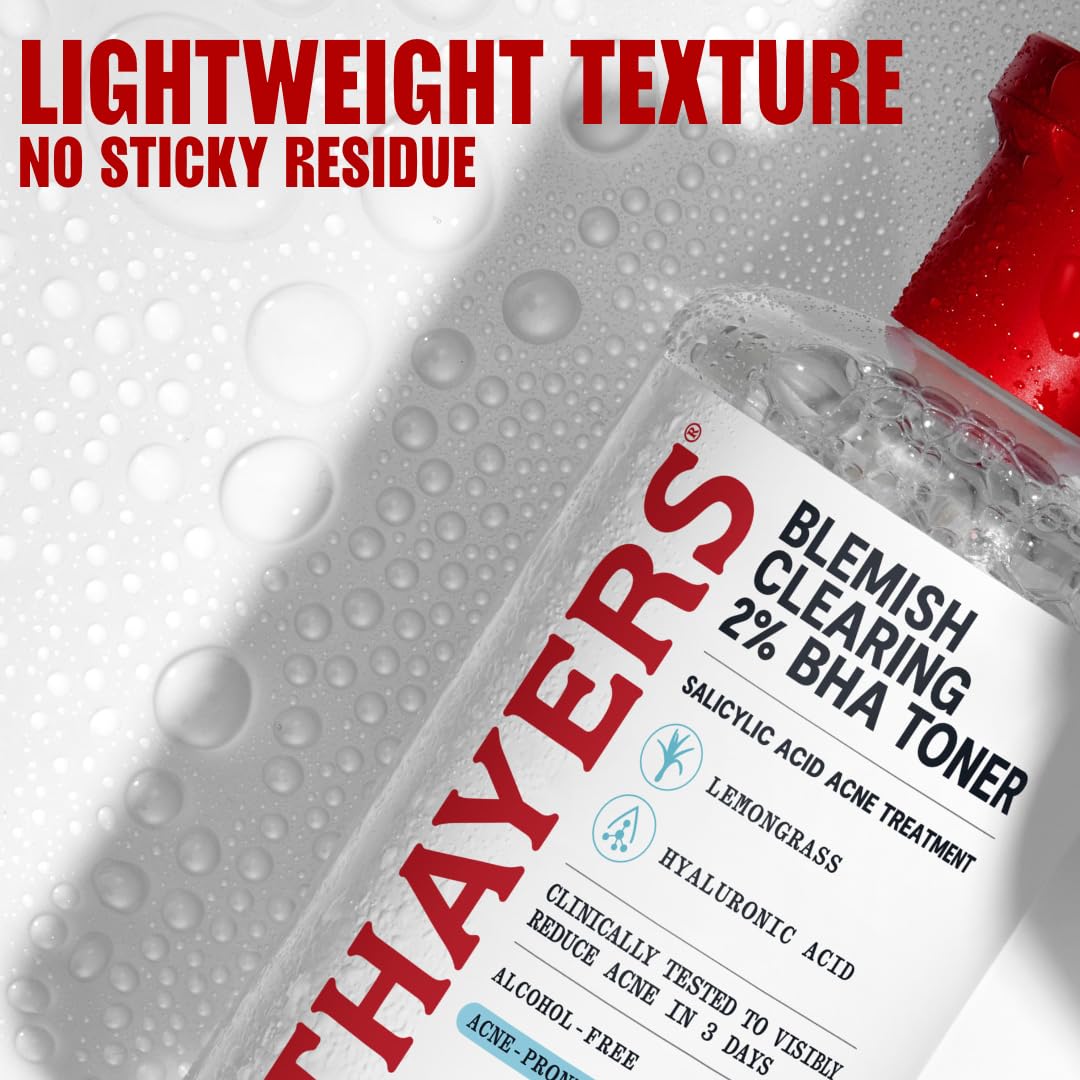 Dark Gray Thayers Blemish Clearing Salicylic Acid Toner, Acne Treatment Face Toner with 2% Salicylic Acid, Soothing and Non-Stripping Skin Care, 12 Fl Oz