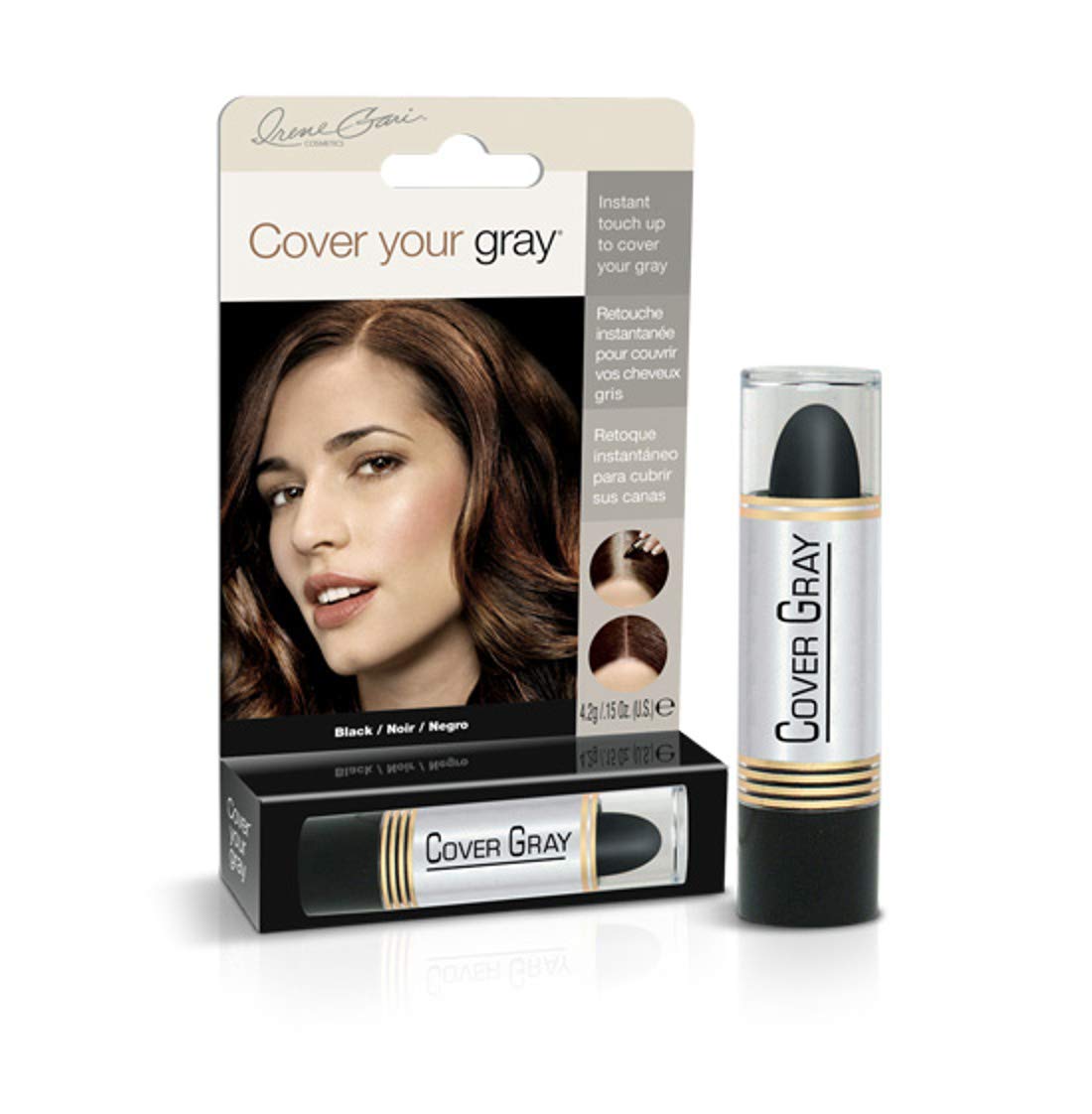 White Smoke Cover Your Gray Hair Color Touch-Up Stick - Black (2-Pack)