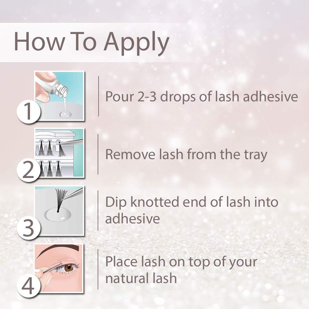 Lavender Ardell LashTite Lash Adhesive, Dark Eyelash Glue for Individual Lashes - Long-Lasting Waterproof Lash Glue, 0.75 oz, 2 Pack