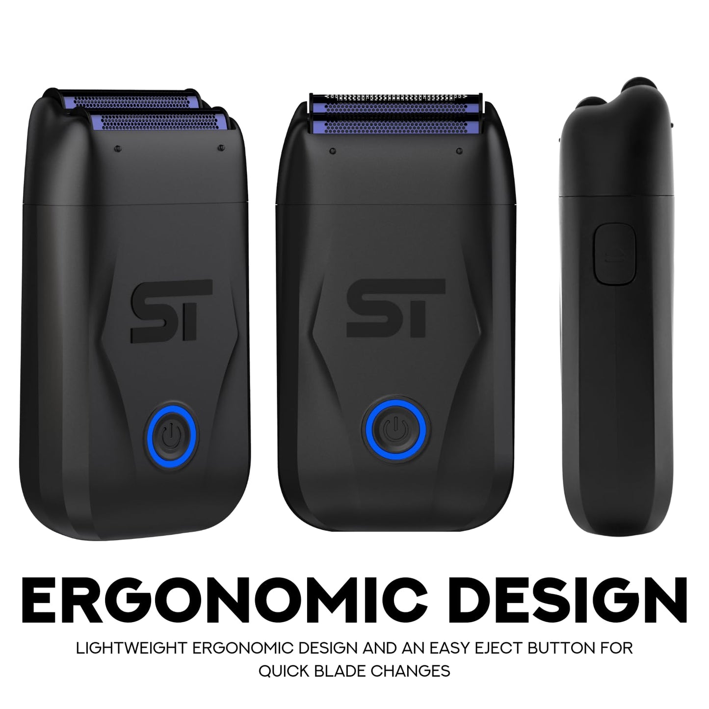 White Smoke Supreme Trimmer DarkStar Foil Shaver STF720 – 9000 RPM Vector Motor, 150 Min Runtime Corded & Cordless Electric Razor | Hypoallergenic Foils for Face, Head & Stubble