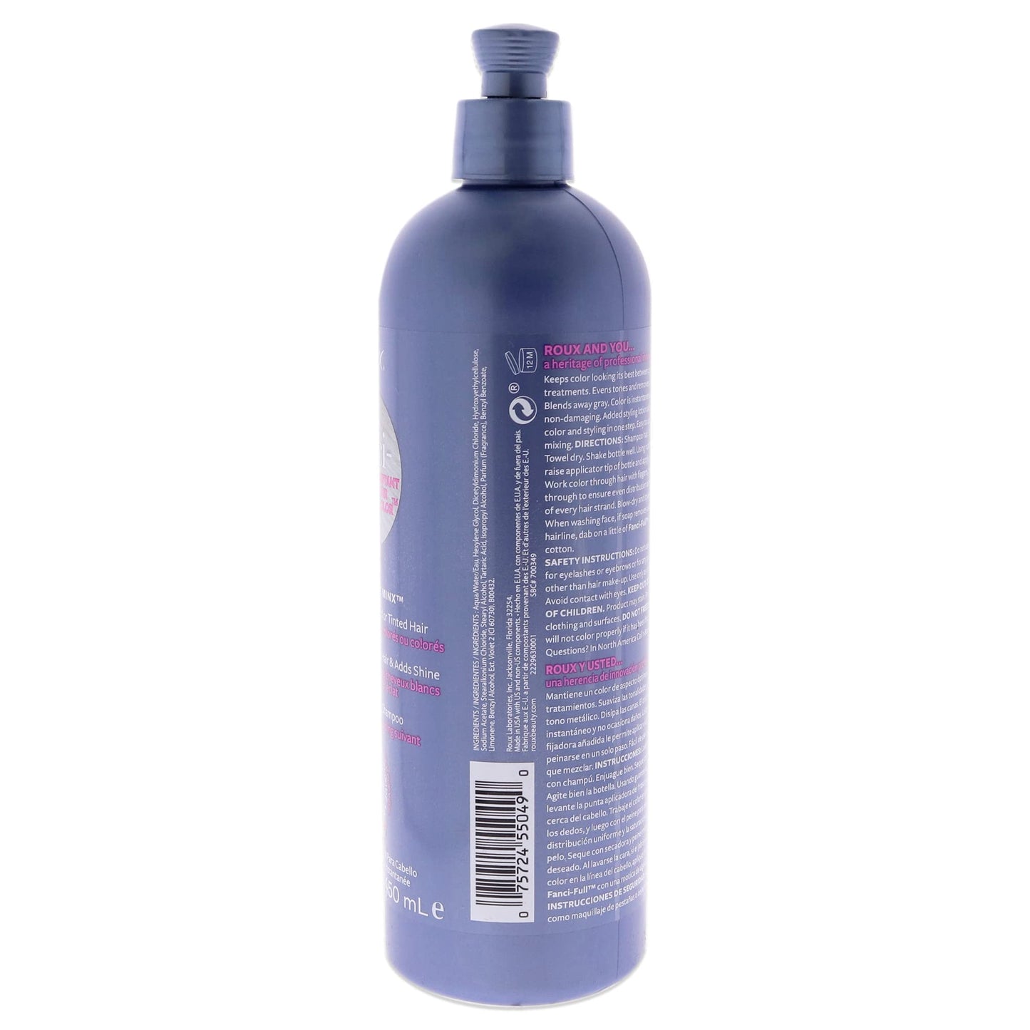White Smoke Roux, Fanci-Full Instant Hair Color Rinse, 49 White Minx,Temporarily Evens Tones, Blends Away Gray, 15.2 Oz