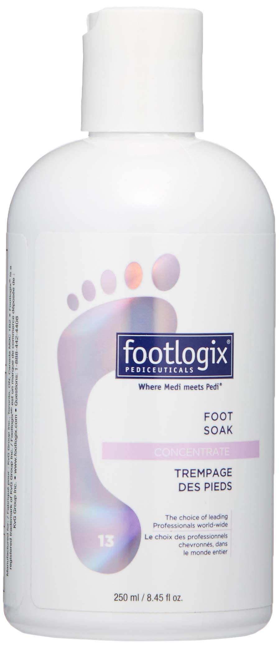 Lavender FOOTLOGIX Foot Soak Concentrate, 8.45 oz - Gentle Cleansing, Foot Bath Soak, Soften Dry Feet and Calluses