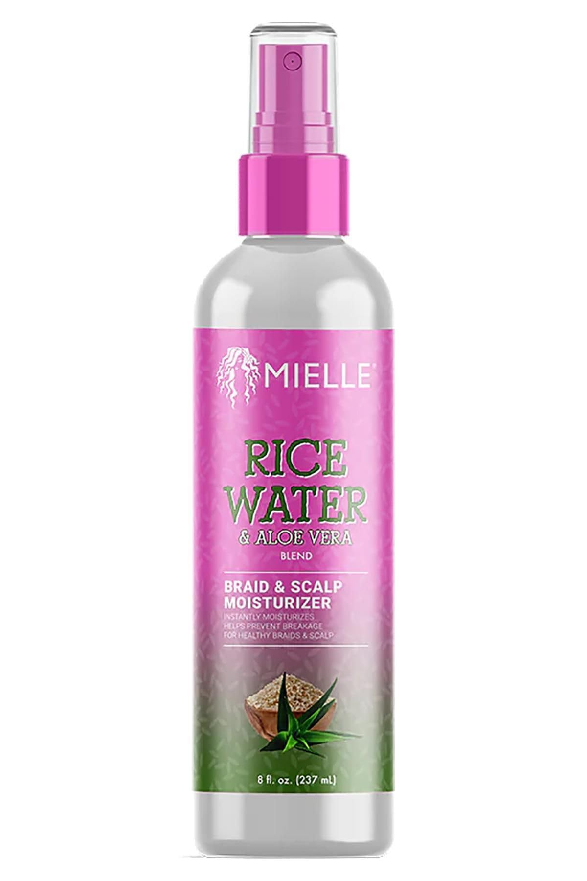 White Smoke Mielle Rice Water & Aloe Vera Blend Braid & Scalp Moisturizer 8 Fl Oz (Pack of 2)