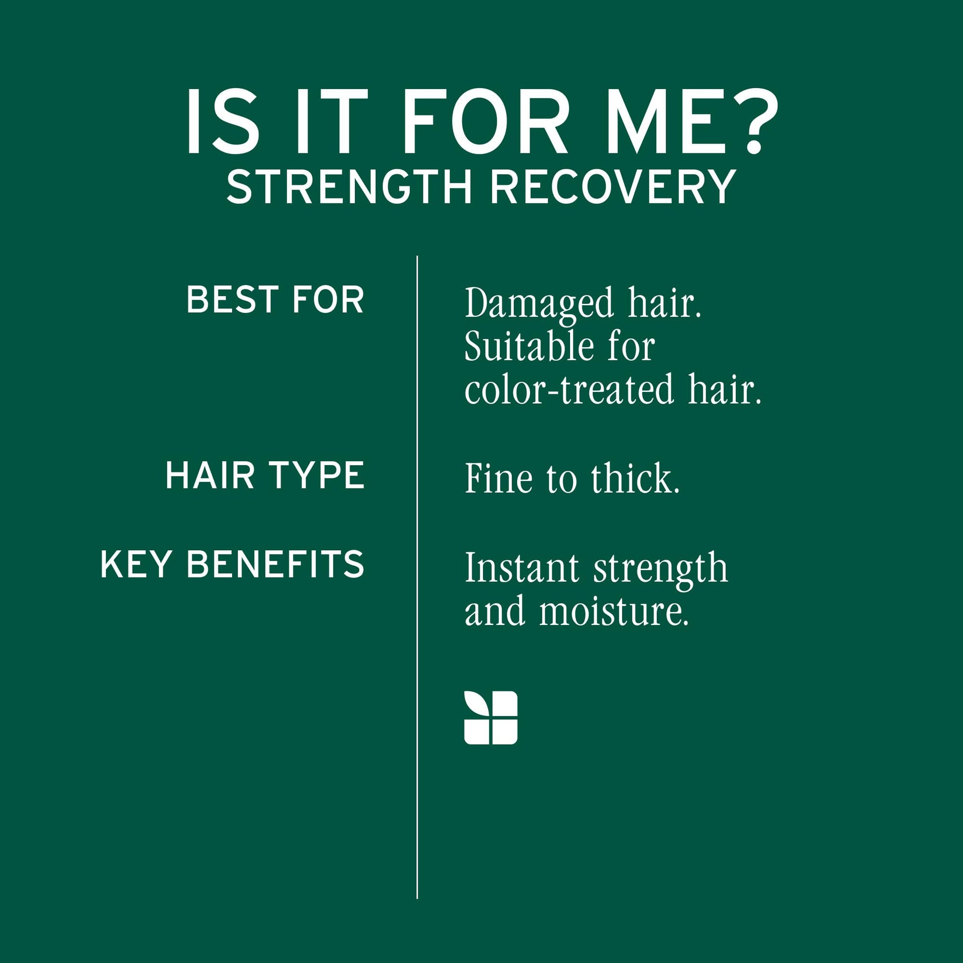 Dark Slate Gray Biolage Strength Recovery Deep Treatment - Instantly Nourishes & Protects, Fortifies Strands, Reduces Breakage, With Olive Squalane & Proteins, Vegan, Paraben-Free