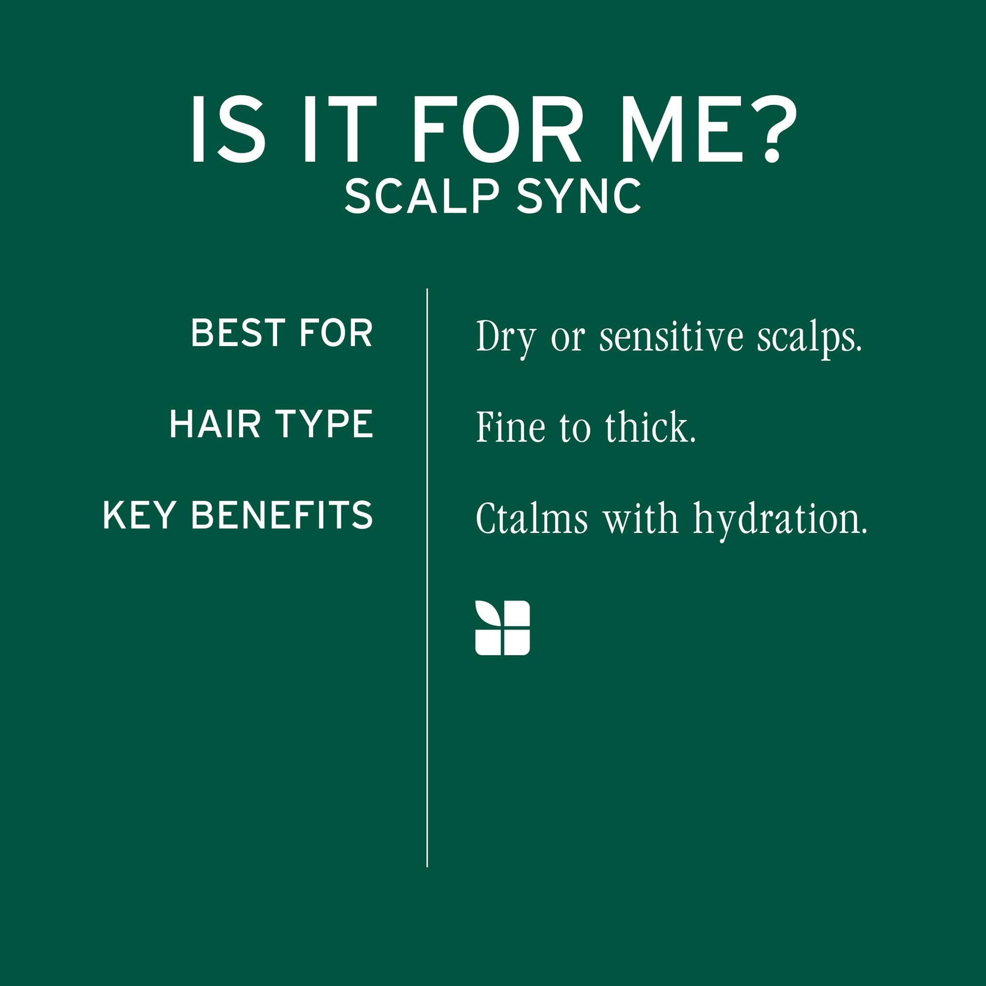 Dark Slate Gray Biolage Scalp Sync Calming Shampoo - Gently Cleanses Dry & Sensitive Scalps, Hydrates & Soothes, Fermented Tea Blend & Glycolic Acid, Vegan & Paraben-Free