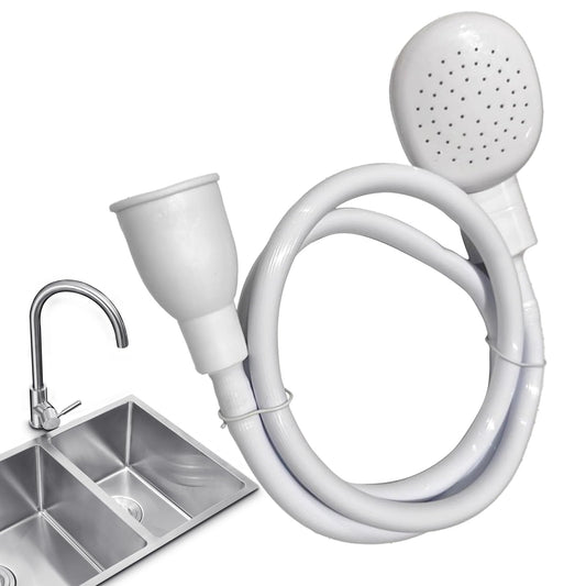 White Smoke 6.56FT/2M Sink Spray Hose,Sink Sprayer Hose Attachment for Portable Hand HeldHead Shower Sprayer,Shampoo Sprayer Hose for Bathing Baby,Pets,Washing Hair,Rinsing Vegetables