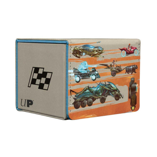 Dark Sea Green Ultra Pro - Aetherdrift Finish Line Bundle Key Art Premium Alcove Edge Deck Box for Magic: The Gathering, Deck Holder, MTG Accessory, Trading Card Case, Magic The Gathering D&D TCG Storage Box
