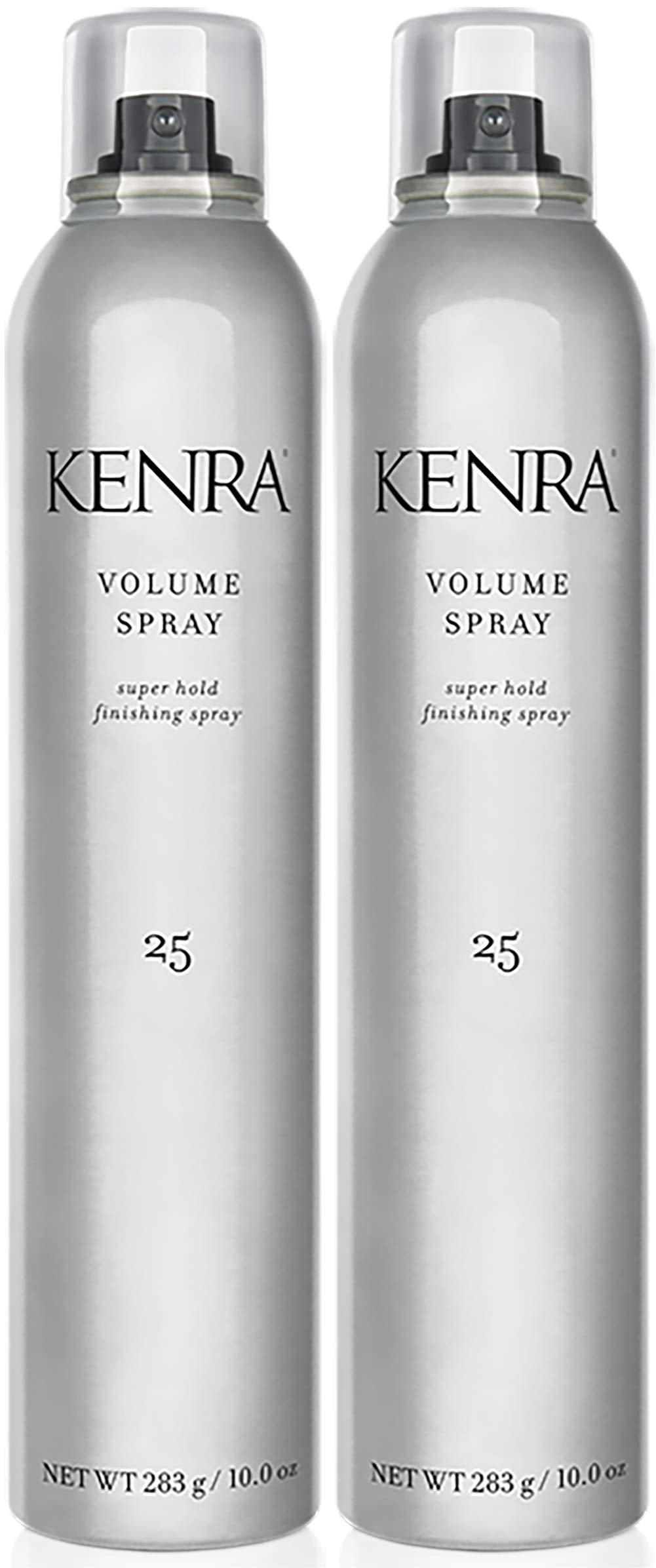 Light Gray Kenra Professional Volume Spray 25 50% Super Hold Finishing & Styling Hairspray Flake-free & Fast-drying Wind & Humidity Resistance All Hair Types 10 oz (2-Pack)