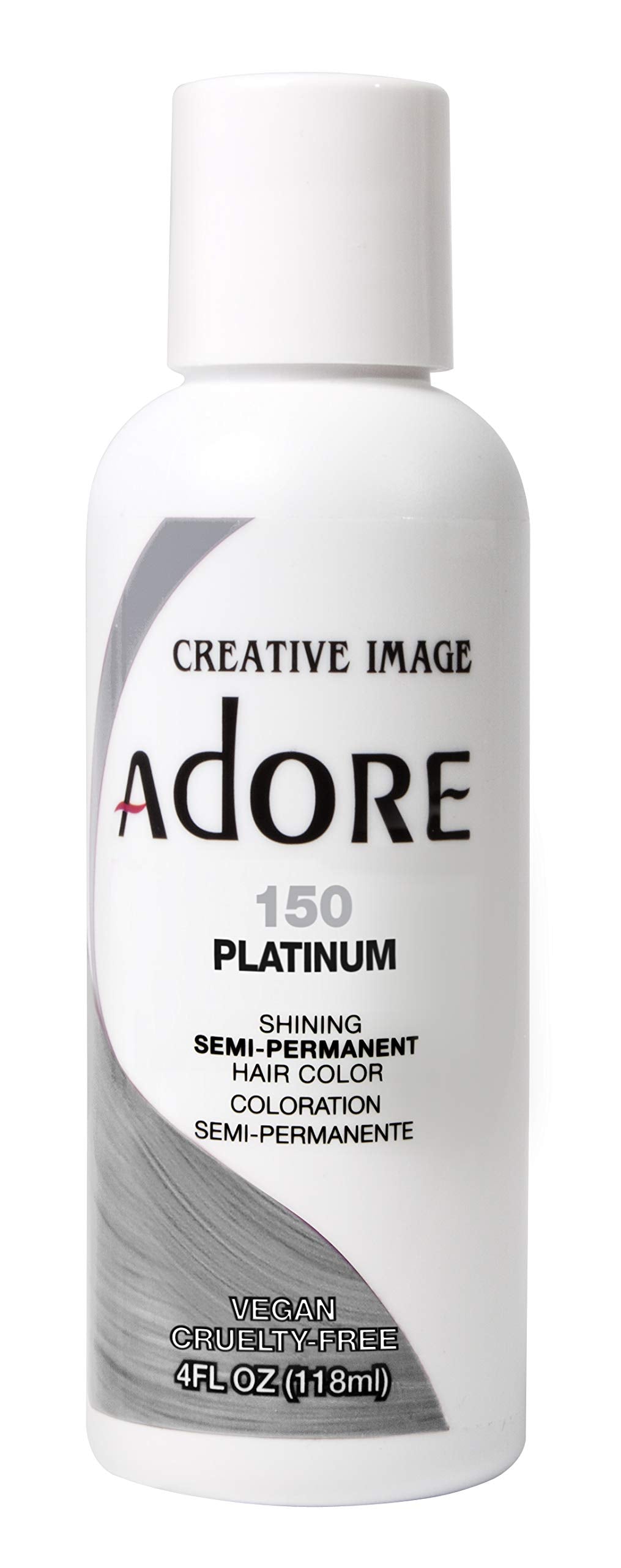 White Smoke Adore Semi Permanent Hair Color - Vegan and Cruelty-Free Hair Dye - 4 Fl Oz - 150 Platinum (Pack of 3)