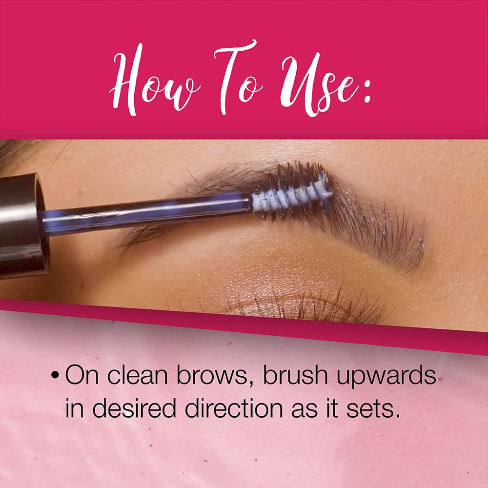 Maroon Ardell Brow Glue Clear – Strong Hold Eyebrow Gel for Lamination Lift, Long Lasting Brow Gel Styling Tool for Shaping & Setting Brows, Eye Makeup, 0.35 oz