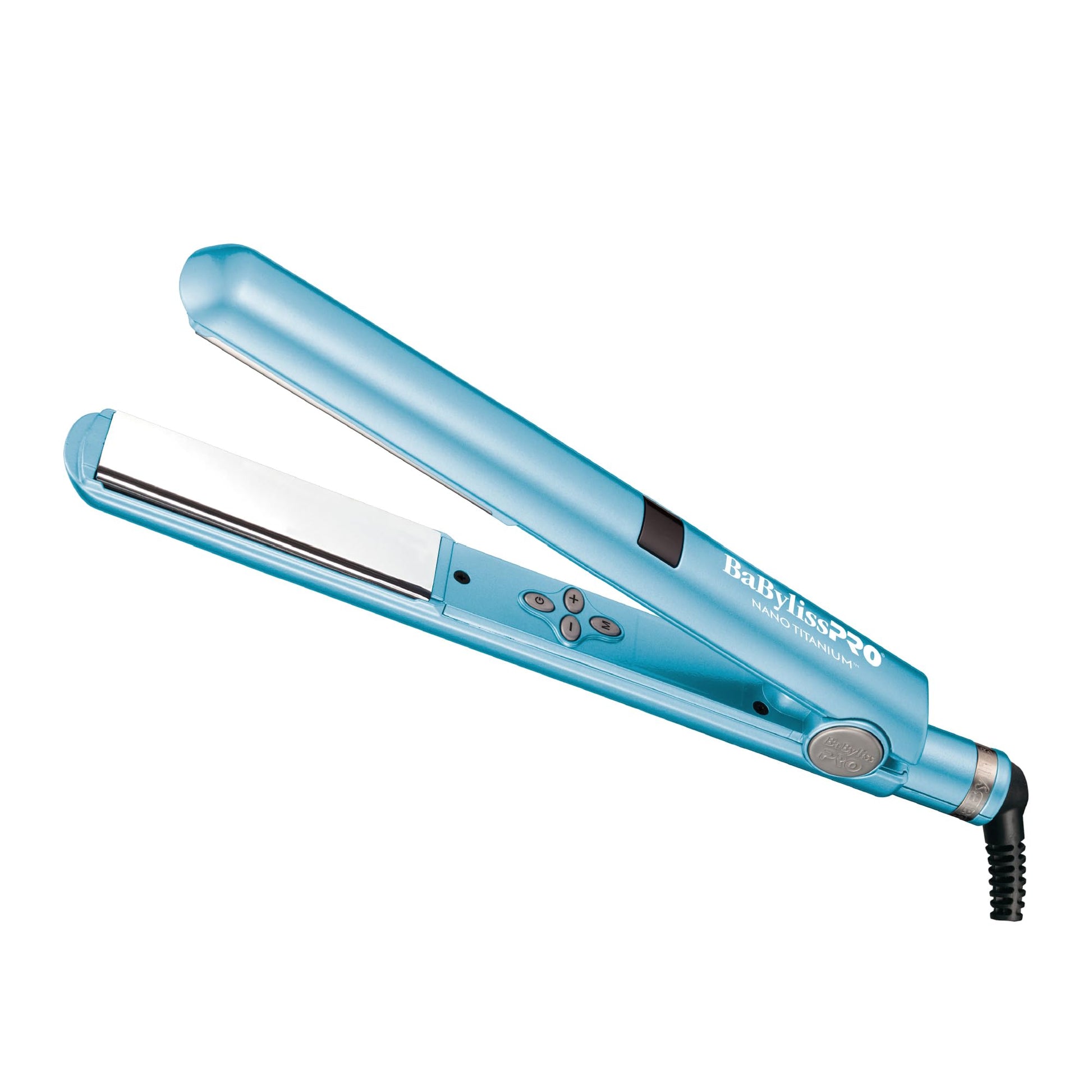 White Smoke BaBylissPRO Nano Titanium Hair Straightener, 1" /25mm Flat Iron Digital Hair Straightener Iron for Professional Salon Results and All Hair Types