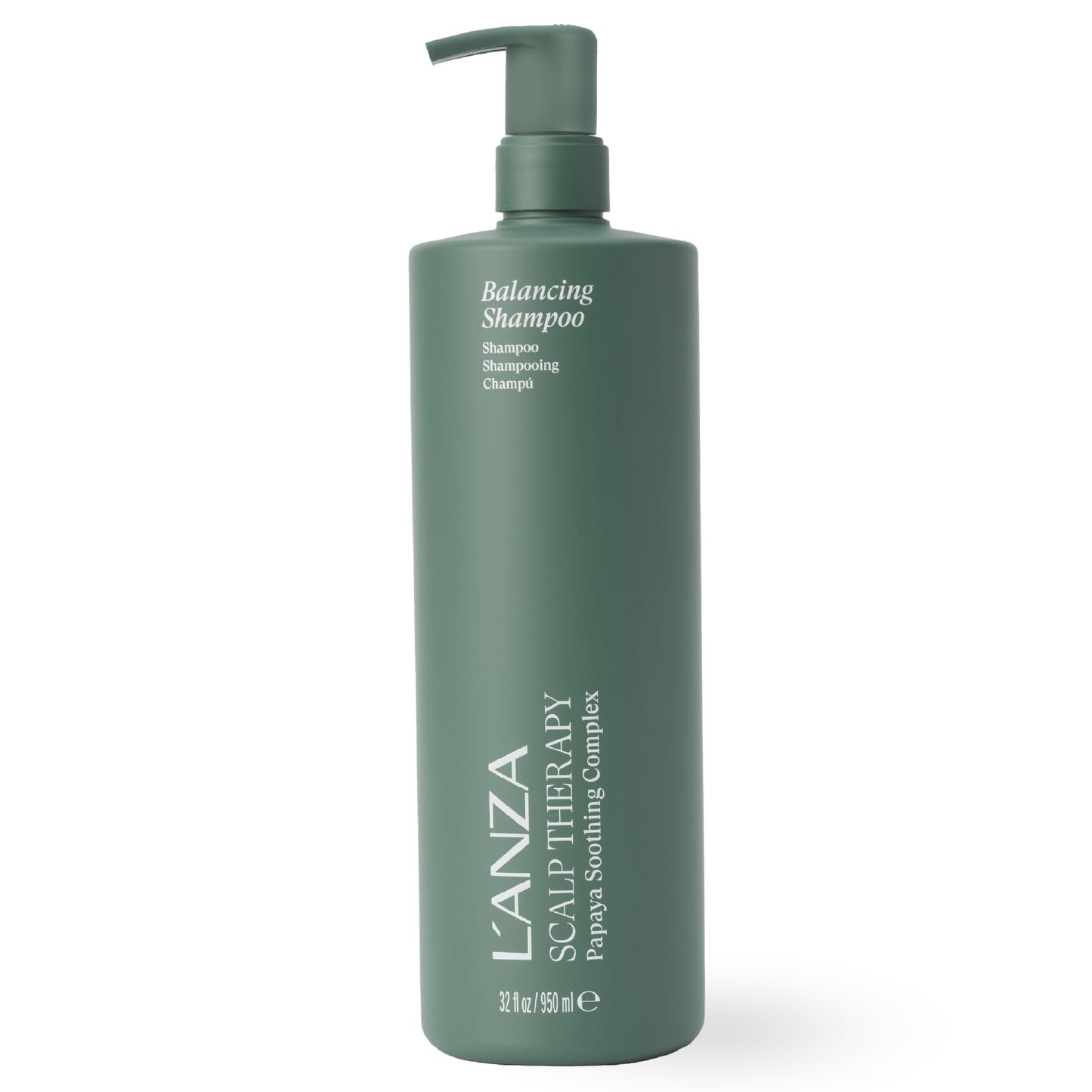 White Smoke L'ANZA Scalp Therapy Balancing Shampoo For Damaged Hair & Sensitive Scalps, Soothes Dryness, Moisturizing, Removes Buildup, Gentle Daily Cleanse, Leaves Hair Soft, Color Safe Sulfate Free (32 Fl Oz)