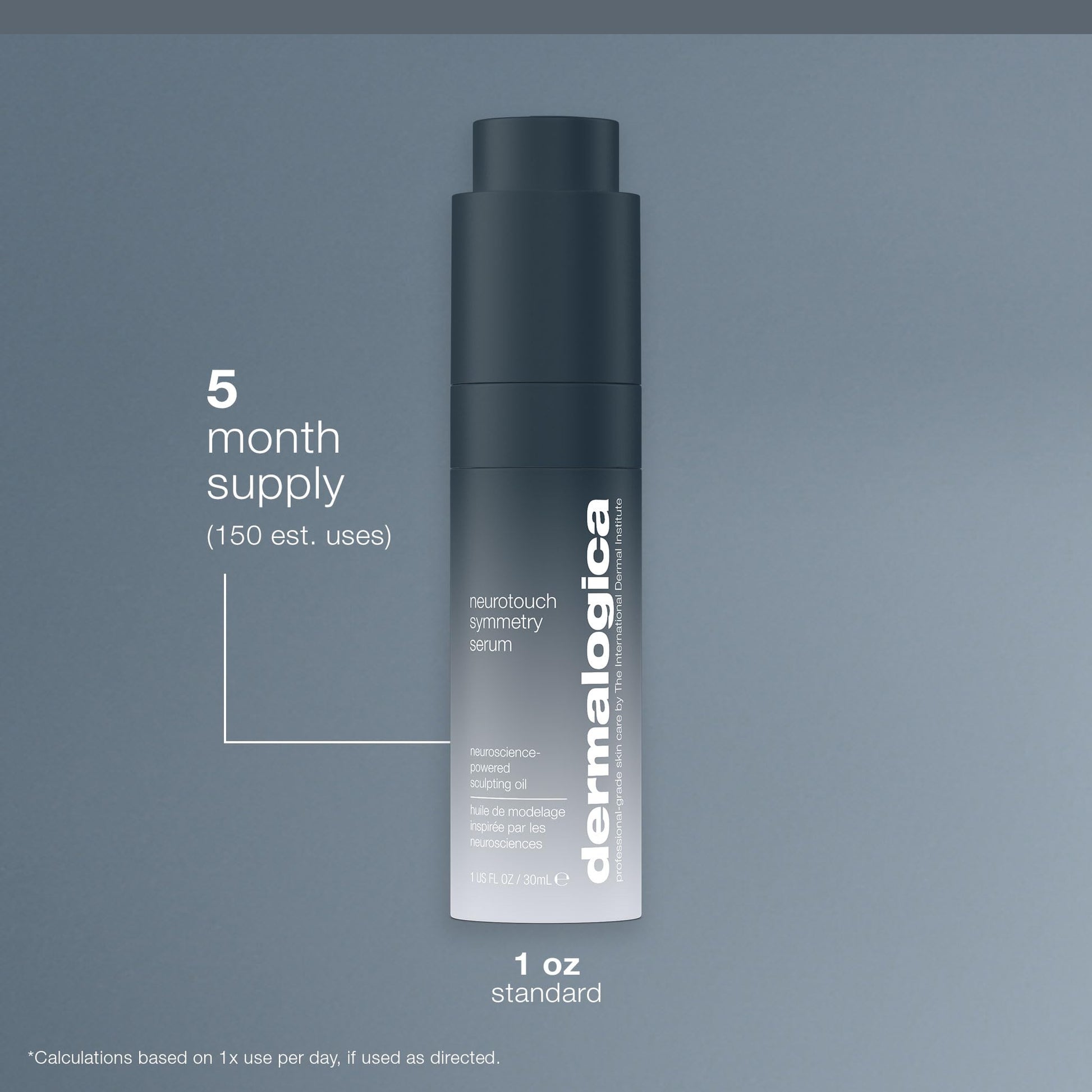 Slate Gray Dermalogica NeuroTouch Symmetry Serum, Facial Sculpting - Nourishing and Restoring Face Symmetry,1 fl oz