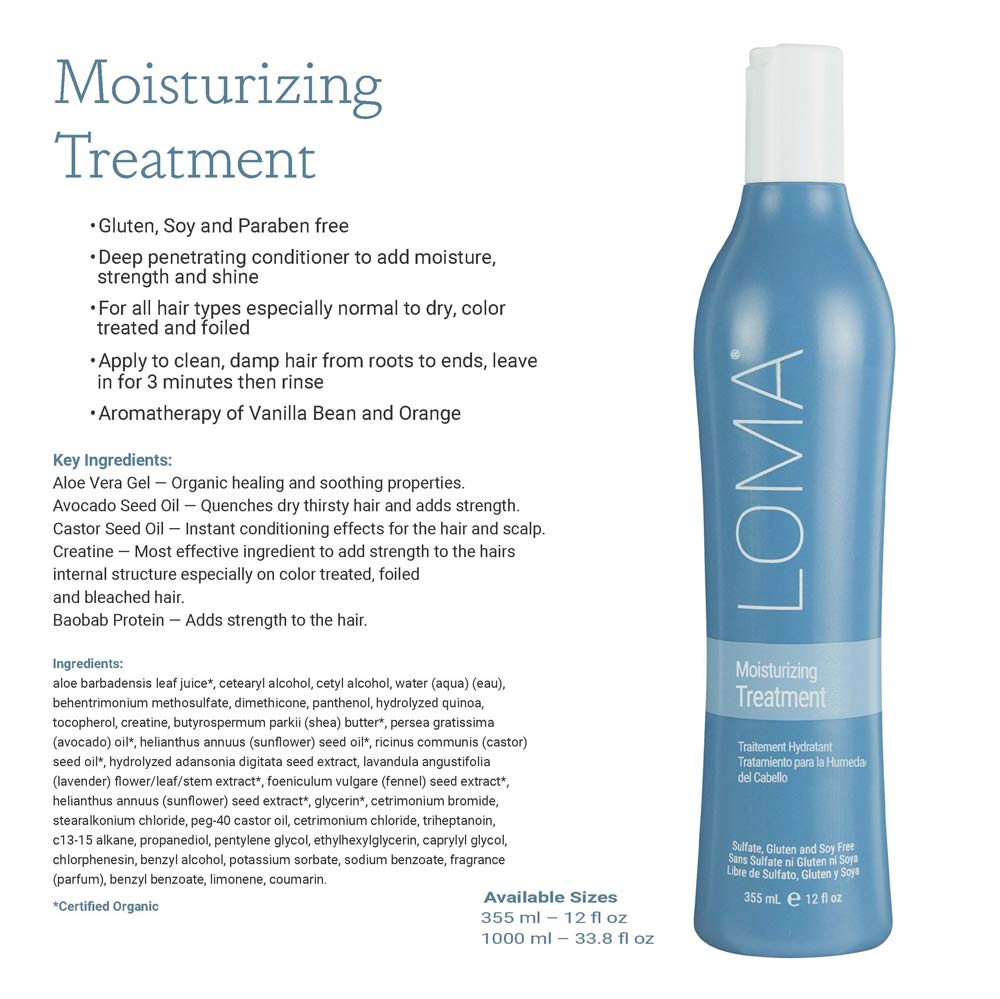 White Smoke LOMA Moisturizing Shampoo and Moisturizing Treatment (DUO PACK) 33 Ounce (Liter)