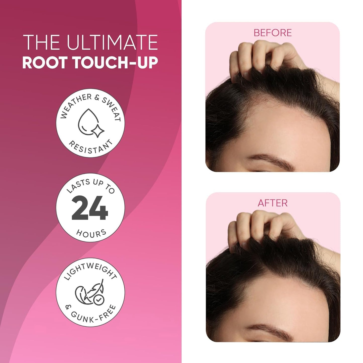 White Smoke Hairline Powder Instantly Conceals Hair Loss, Root Touch Up Hair Toppers for Women & Men, Hair Fibers for Thinning Hair, Root Cover Up, Stain-Proof 24 Hour Formula (Medium Blonde)