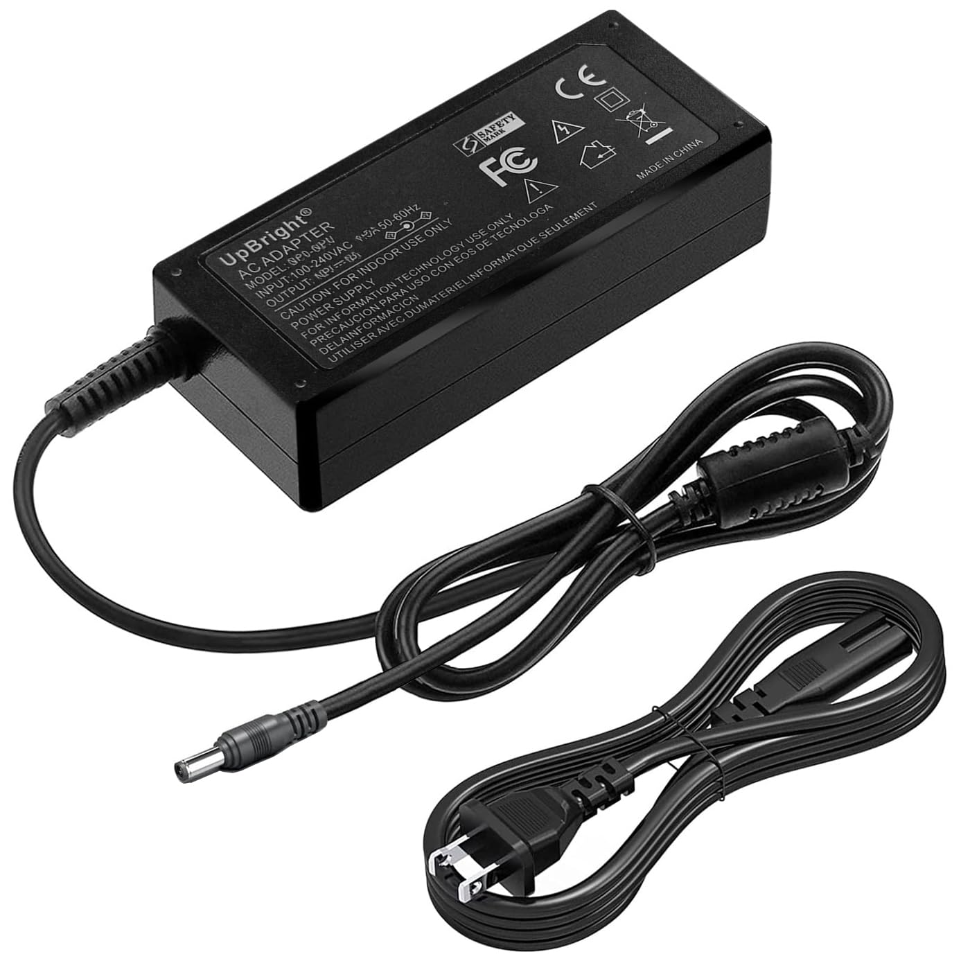 White Smoke UpBright 30V AC/DC Adapter Compatible with OPI GC900 O.P.I GC 900 LiteBox OPI Lamp LED-58W29V2A LED-1000 PS 1065-300T2B200 PA1065-300T2B200 30sec LED-36W29V2A 29V 30VDC 1.5A 2A Power Supply Charger