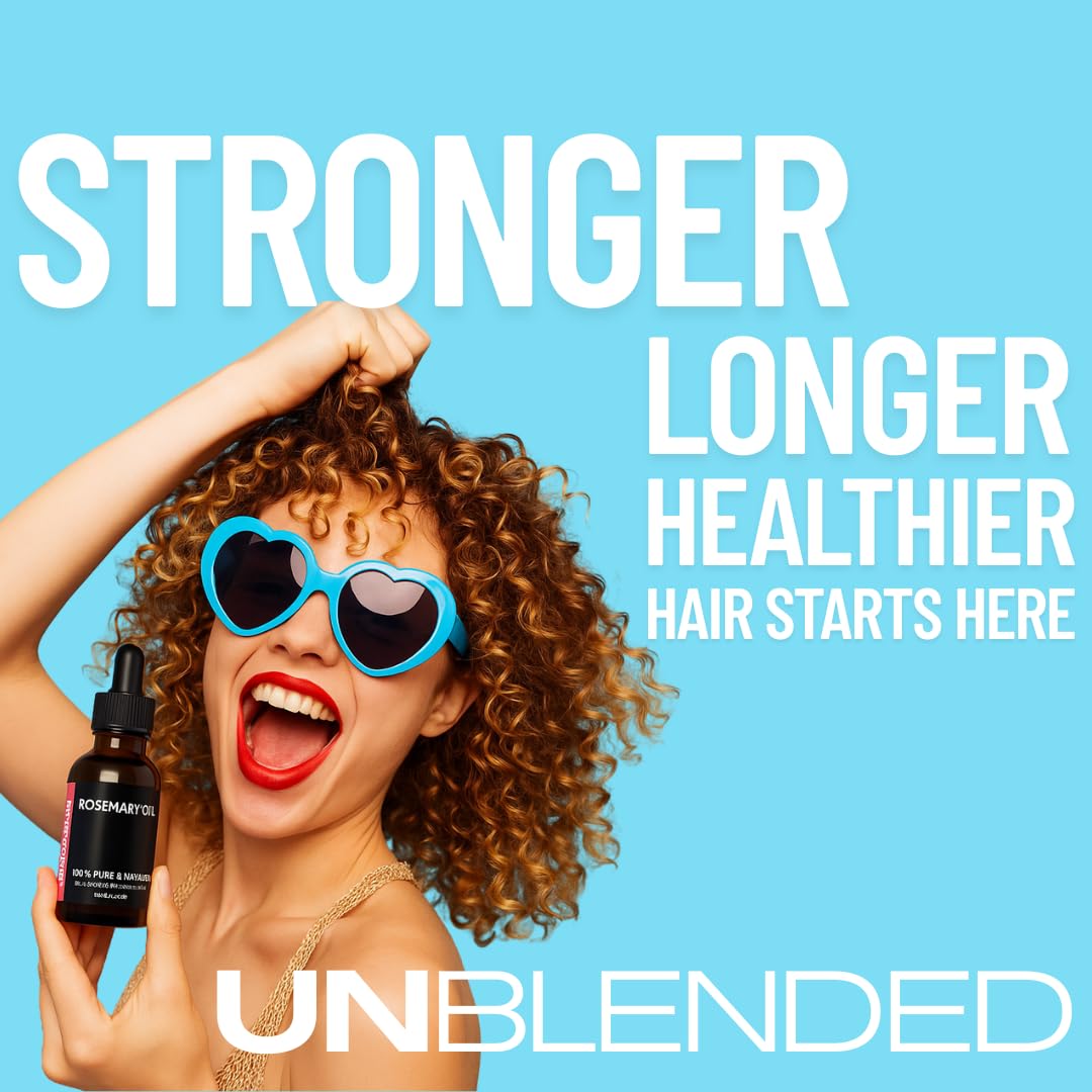 Light Sky Blue UNBLENDED Rosemary Oil 100% Pure & Natural – For Hair Growth, Scalp Care & Skin – 60ml / 2oz