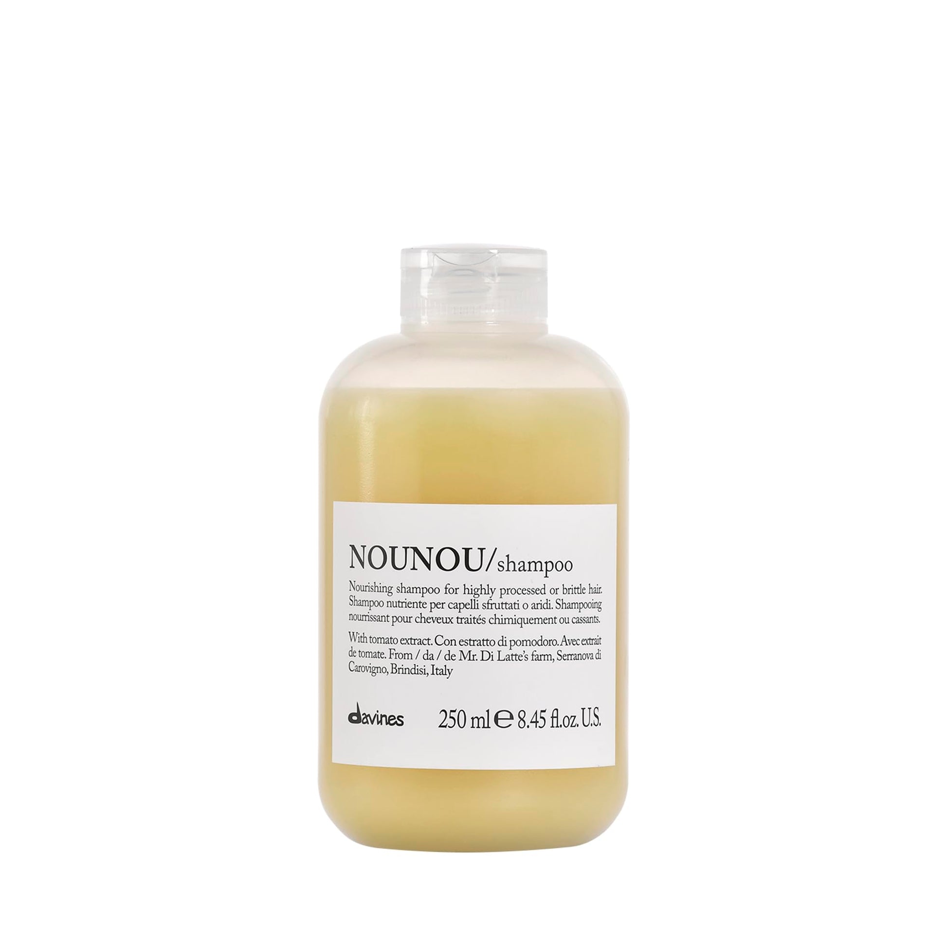 Lavender Davines NOUNOU Shampoo, Hydrating Gentle Cleansing Action for Highly-Processed, Chemically Treated, Dry, Damaged or Brittle Hair - Deep Nourishment Restores Softness with Tomato Extract, 8.45 Fl Oz
