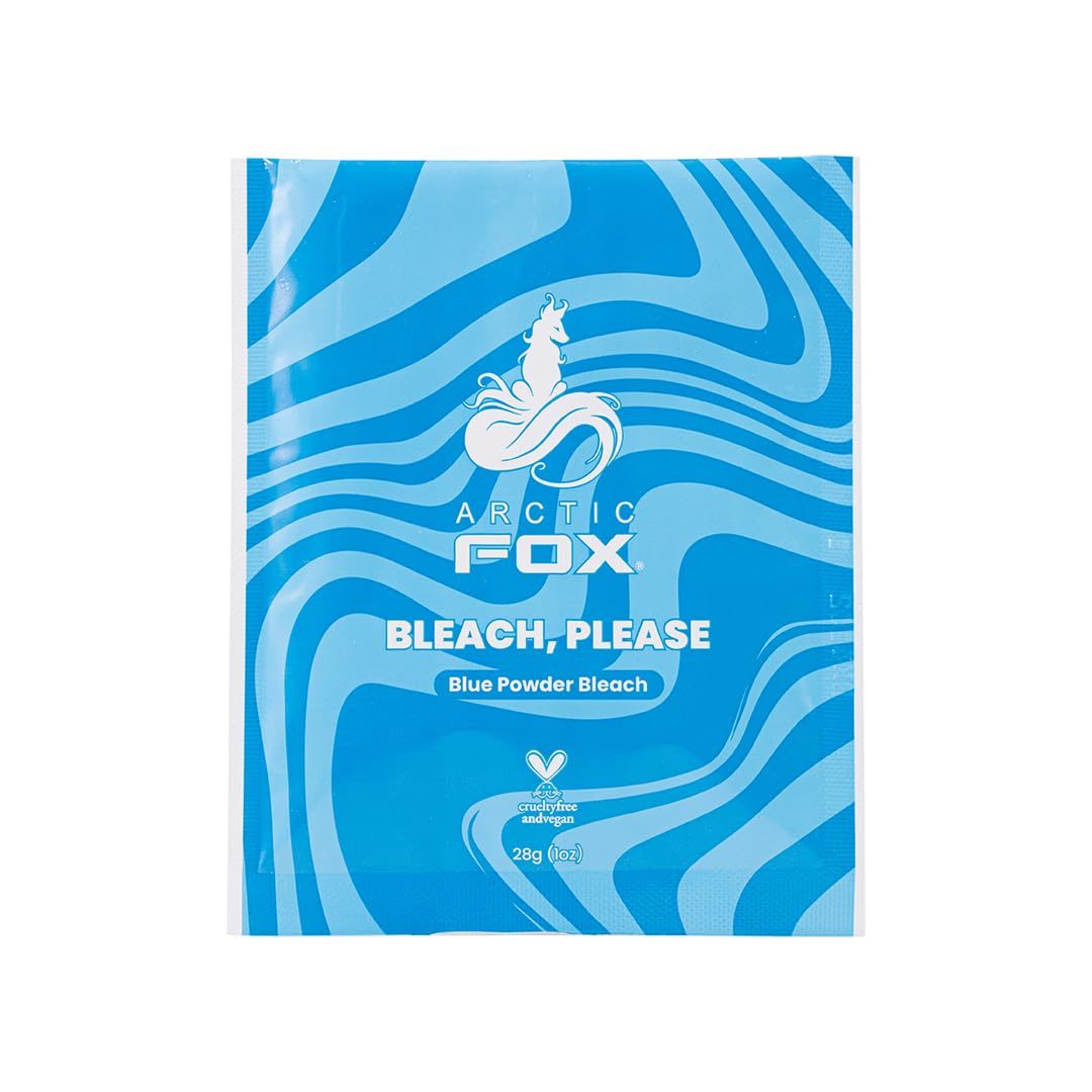 Dodger Blue Arctic Fox Blue Powder Hair Bleach - Anti-Brass, Vegan, Cruelty Free, Quick Lightener - 1 oz