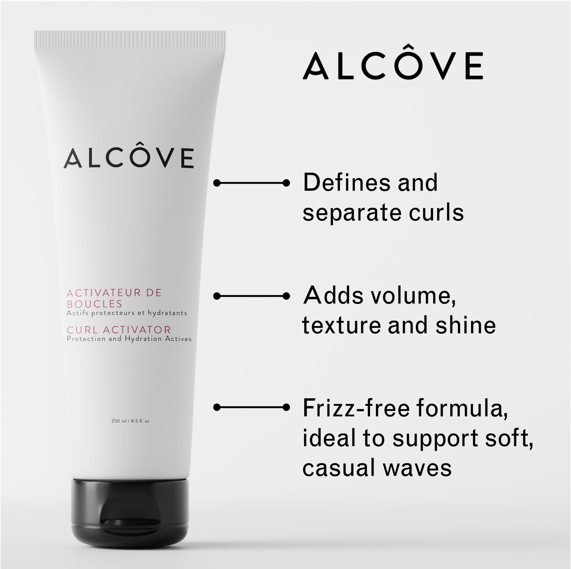 Lavender Alcôve - Curl Activator for Curly Hair - Argan Oil, Pomegranate Seed & Mango Extract - Defining Cream for Wavy Hair - Anti Frizz - Moisturizing - Effective in High Humidity - 8.5oz