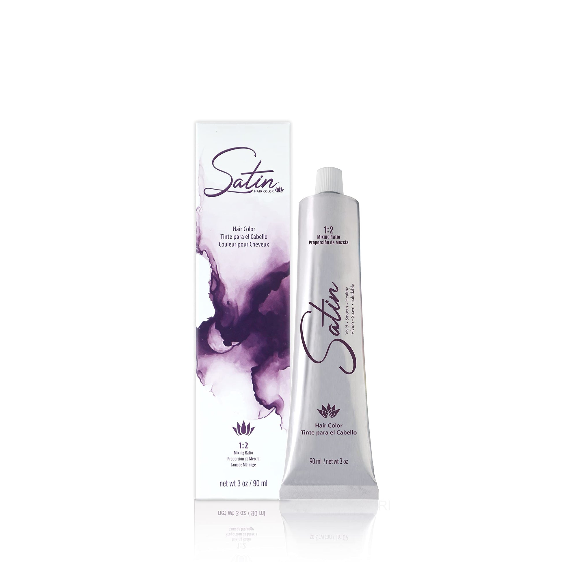 White Smoke Satin Hair Color - ultra vivid fashion colors - 5N