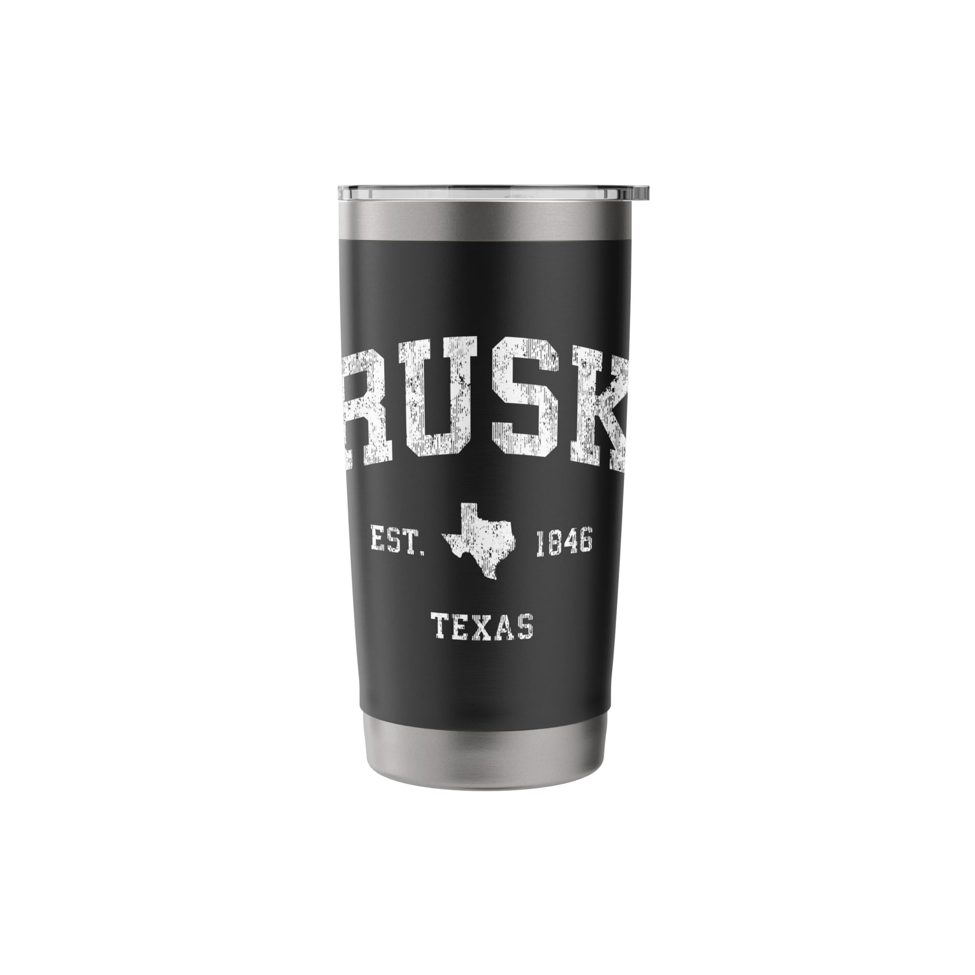 Dark Slate Gray Rusk Texas TX Vintage Athletic Sports Design Stainless Steel Insulated Tumbler