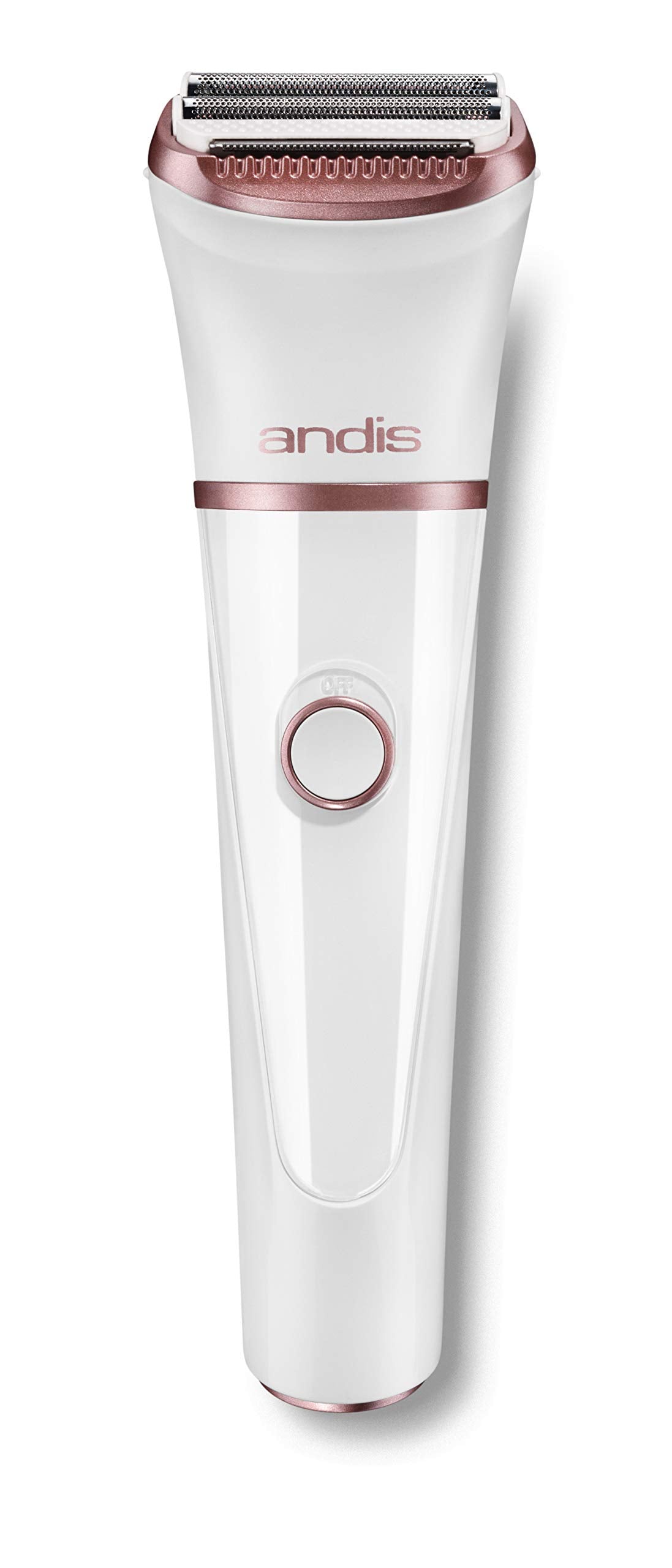 White Smoke Andis 31015 Close Curves Electric Shaver for Women - Perfect for Legs, Bikini Area & Underarms Hair Removal - Rechargeable Cordless Wet & Dry Shaver, Lightweight - 6 Piece Kit