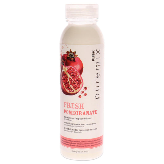 Misty Rose RUSK Puremix Fresh Pomegranate Color Protecting Conditioner for All Hair Types, Prolong Color Radiancy and Shine, Reduces Dryness and Breakage, 12 oz