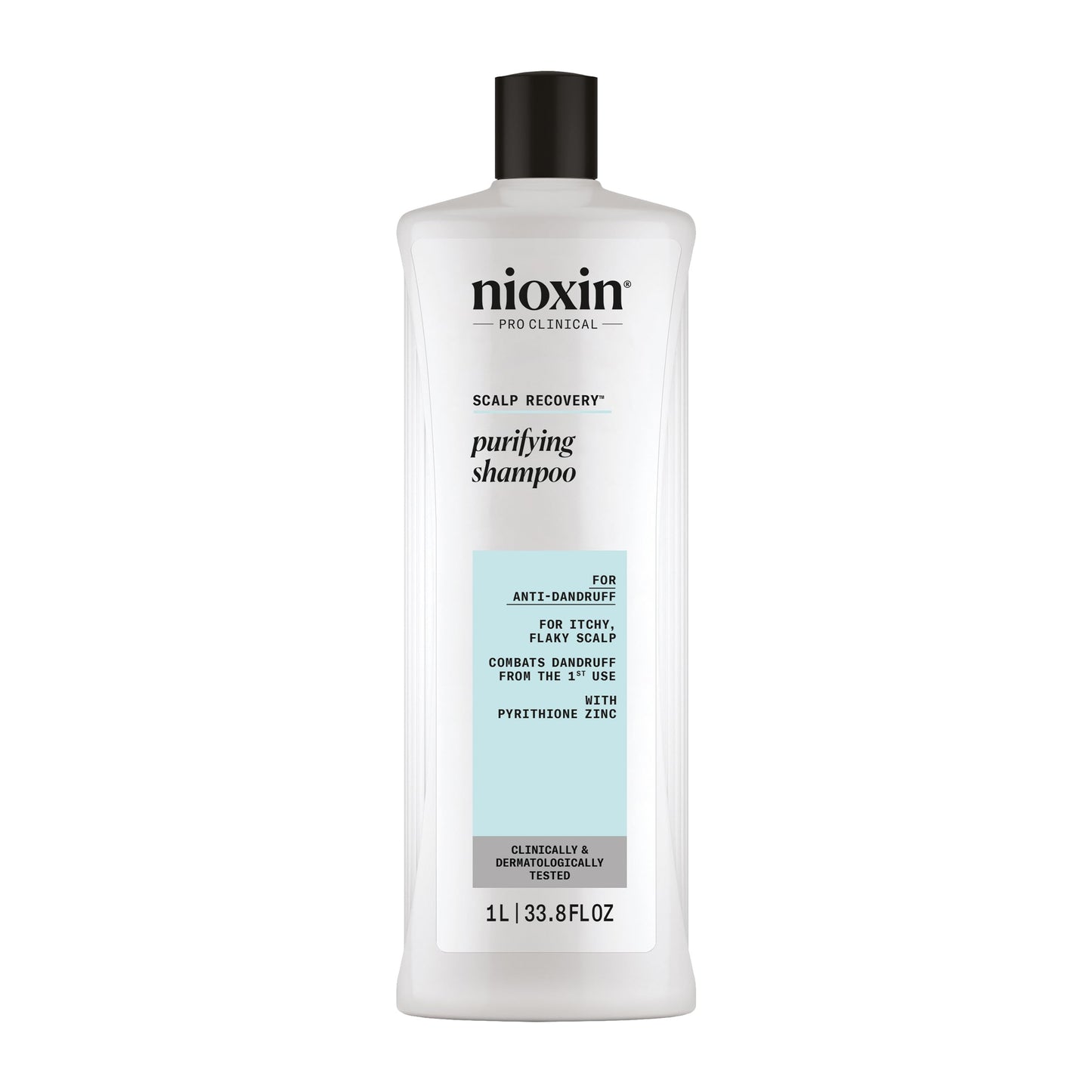White Smoke Nioxin Scalp Recovery Purifying Shampoo | For Dandruff and Itchy Scalp | With Pyrithione Zinc and Green Tea Extracts| 33.8 Fl oz.