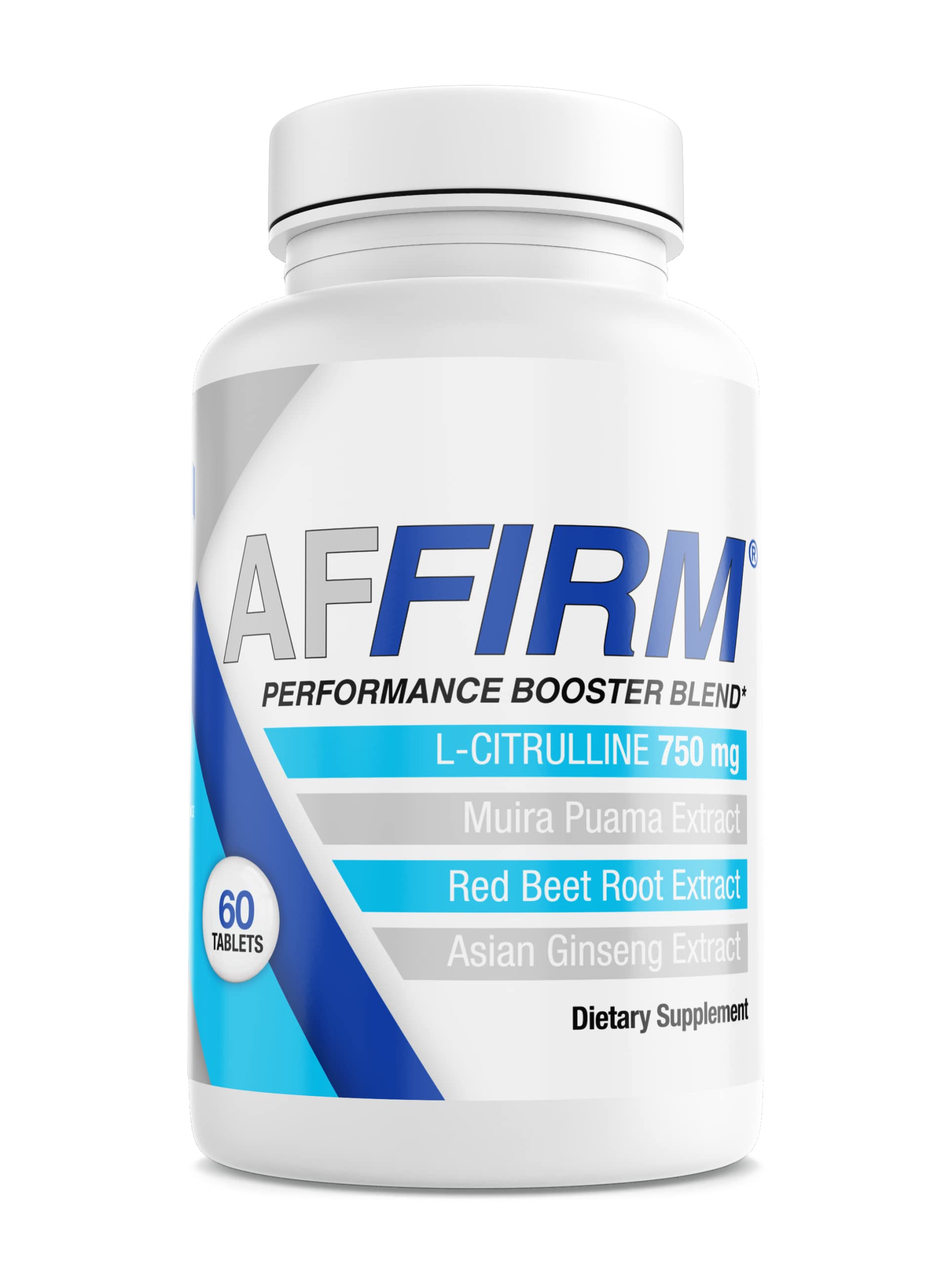 White Smoke Affirm Science L-Citrulline Dietary Supplement 750mg 60 Tablets | Circulation and Male Performance | Created by Dr. Judson Brandeis