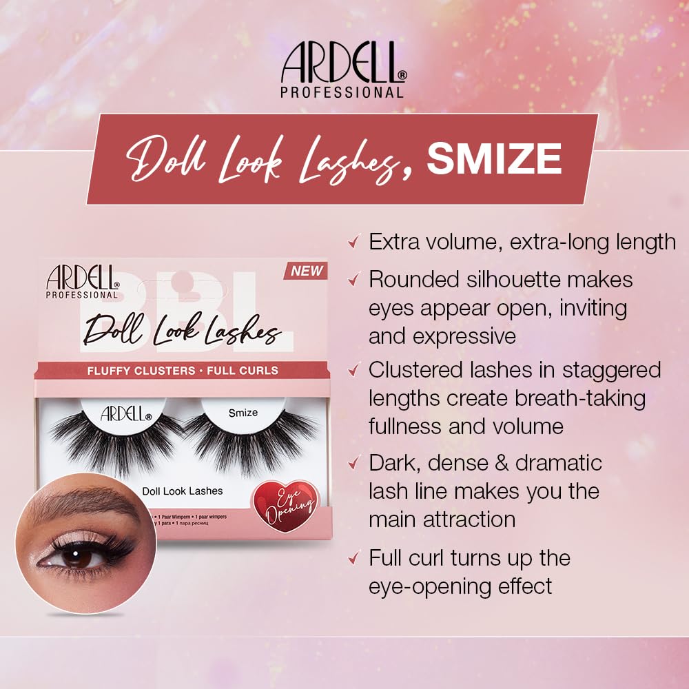 Light Gray Ardell Doll Look Lashes Smize, 4 Pack