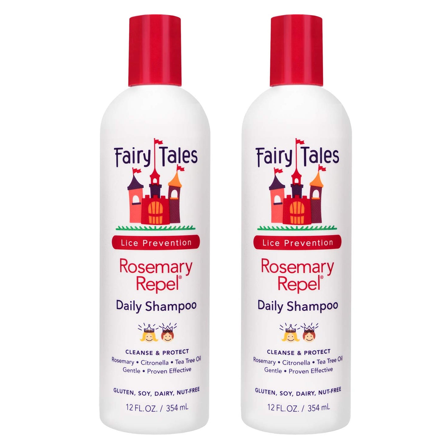 White Smoke Fairy Tales Rosemary Repel Shampoo, 12 Fl Oz (Pack of 2) for Lice Prevention