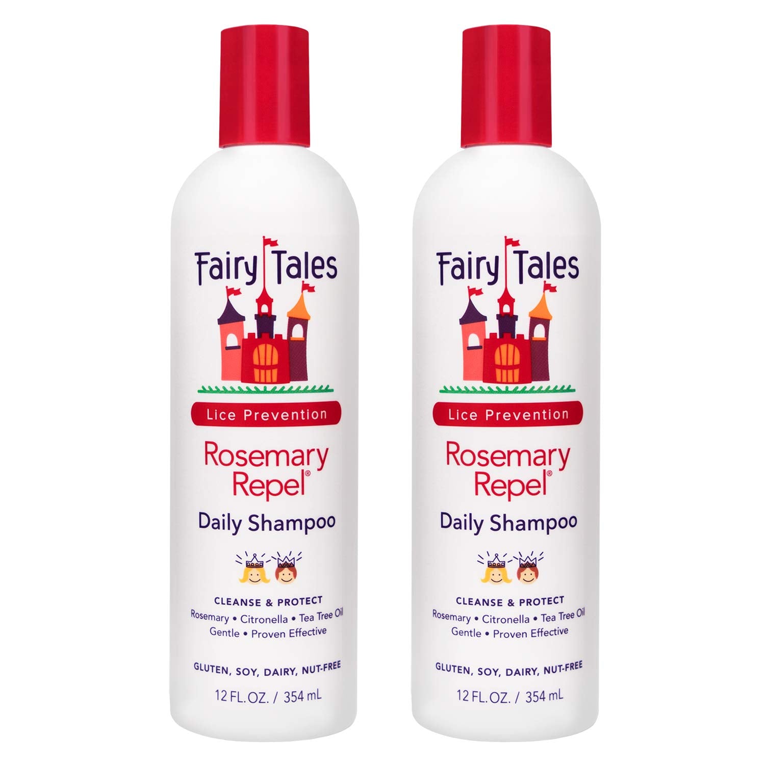 White Smoke Fairy Tales Rosemary Repel Shampoo, 12 Fl Oz (Pack of 2) for Lice Prevention