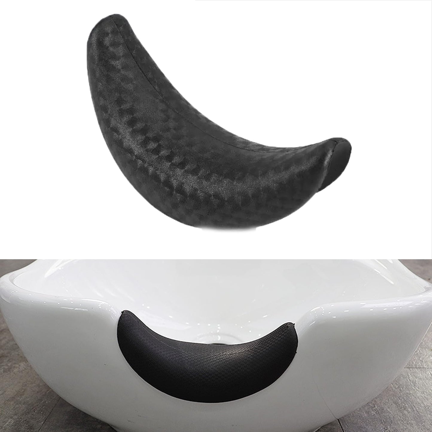 White Smoke UtySty Shampoo Bowl Neck Rest Cushion Shampoo Basin Rubber Elastic Pad Pain Relief Pillow Edge Protector for Hair Wash Basin Hairdressing Salon Sink Bedridden Hair Washing Tray Head Spa Machine