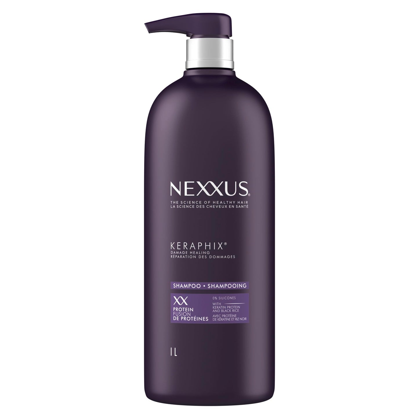Dark Slate Gray Nexxus KERAPHIX Shampoo for Damage Repair for Damaged Hair Powered by KRT Keratin Resistance Therapy with Liquid Crystal Amino Acids 33.8 Fl oz