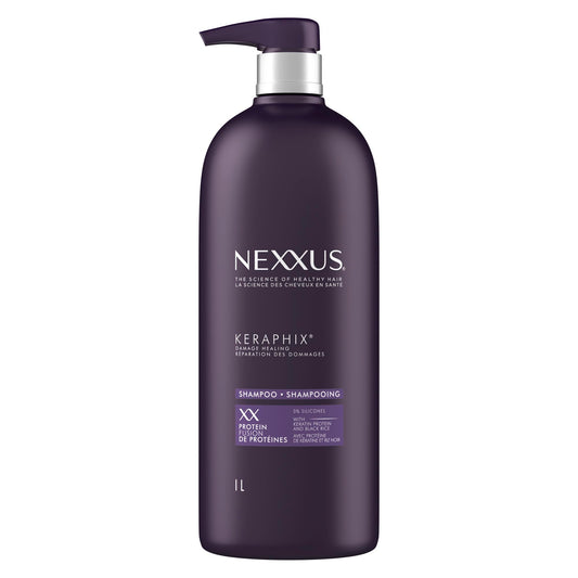 Dark Slate Gray Nexxus KERAPHIX Shampoo for Damage Repair for Damaged Hair Powered by KRT Keratin Resistance Therapy with Liquid Crystal Amino Acids 33.8 Fl oz