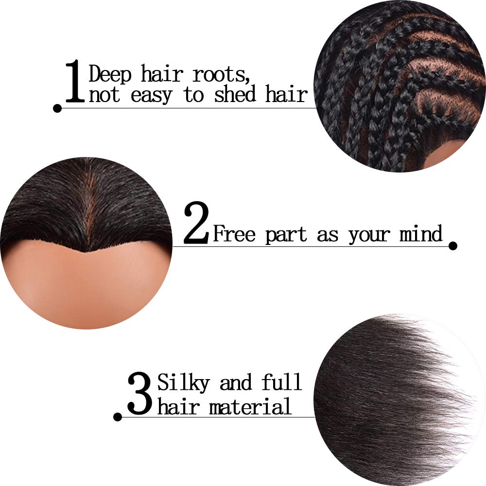 White Smoke Mannequin Head 100% Real Hair Afro Mannequin Head Hair Styling Hairdresser Training Head Manikin Cosmetology Doll Head for Practice Cutting Braiding with Free Clamp Stand