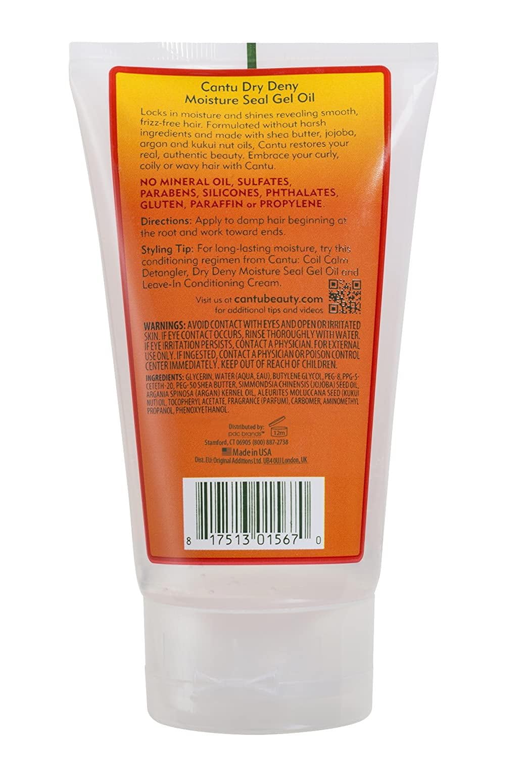 White Smoke Cantu Shea Butter for Natural Hair Dry Deny Moisture Seal Gel Oil, 5 Ounce (07567-12/3PK)