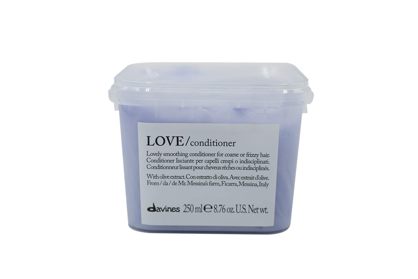 White Smoke Davines LOVE Smoothing Conditioner | for Curly and Unruly Hair, Frizzy Hair | Smoothing Hair Products with Olive Extract | 8.45 Fl Oz