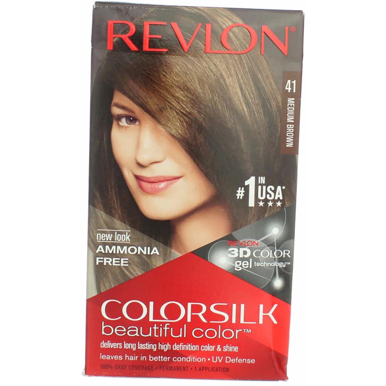 White Smoke Revlon ColorSilk Beautiful Color 41 Medium Brown 1 ea (Pack of 3)