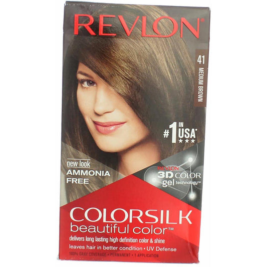 White Smoke Revlon ColorSilk Beautiful Color 41 Medium Brown 1 ea (Pack of 3)