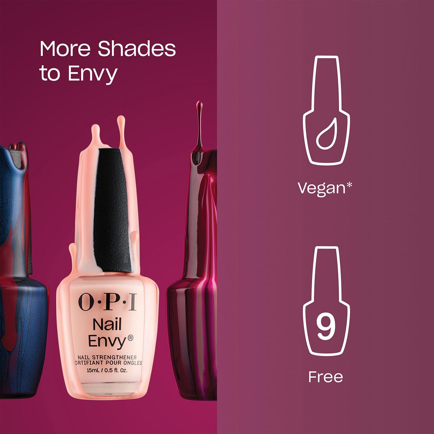 Dim Gray OPI Nail Envy Strengthener Pink to Envy | Sheer Soft Pink Crème Strengthening Nail Polish Treatment | Strengthen Weak & Thin Nails