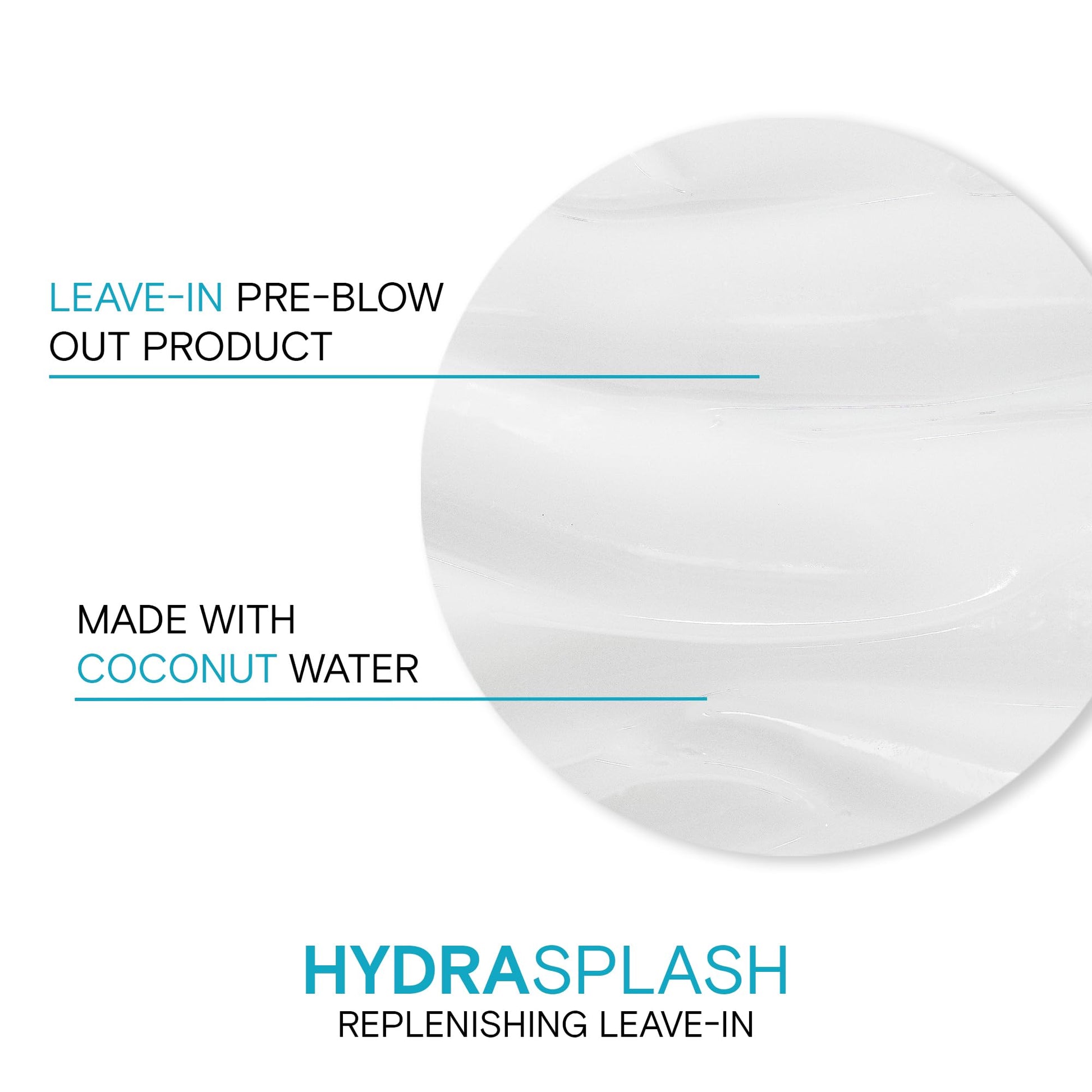 White Smoke Joico HydraSplash Replenishing Leave-In | For Fine, Medium, Dry Hair | Boost Shine & Softness | Tame Frizz & Hydrate | With Sea Kelp & Coconut Water | 3.38 Fl Oz