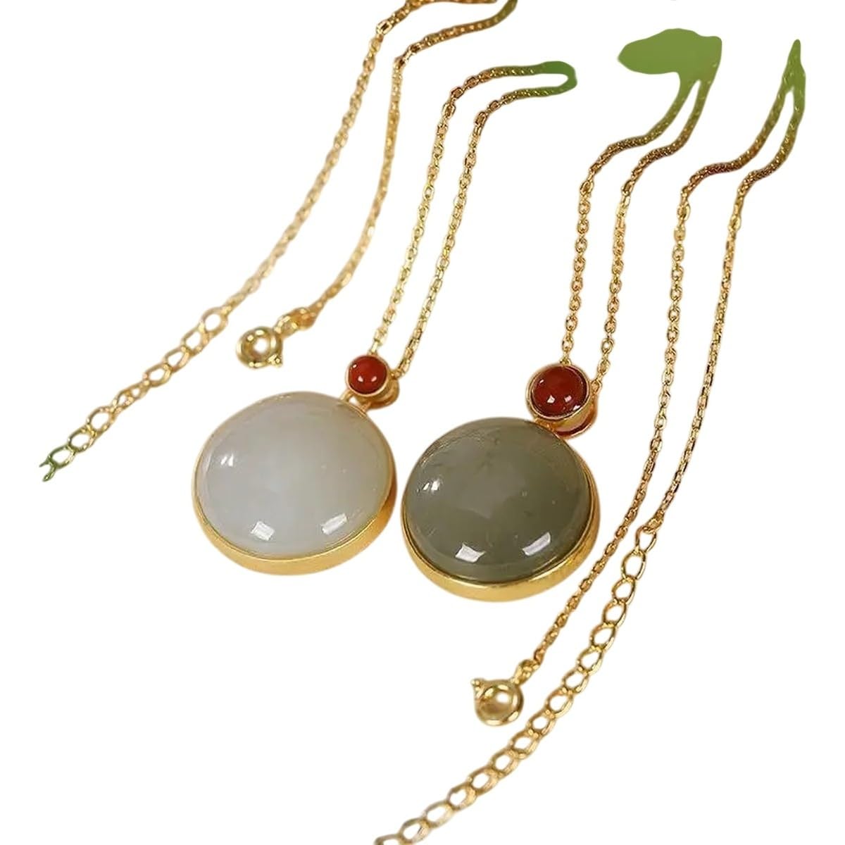 White Smoke New Silver Inlaid Natural Sapphire South Stone Round Necklace Charrm Alcove Design Cold Wind Ladies Accessories
