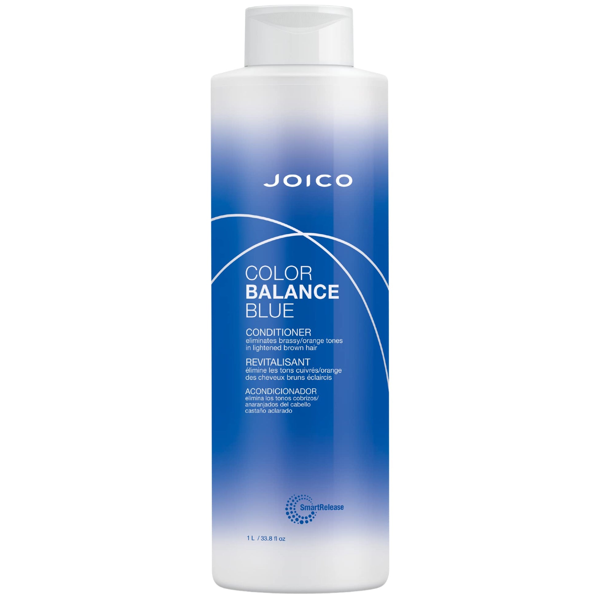 Lavender Joico Color Balance Blue Conditioner | For Lightened Brown Hair | Eliminate Brassy Orange Tones | Boost Color Vibrancy & Shine | UV Protection | With Rosehip Oil & Green Tea Extract | 33.8 Fl Oz