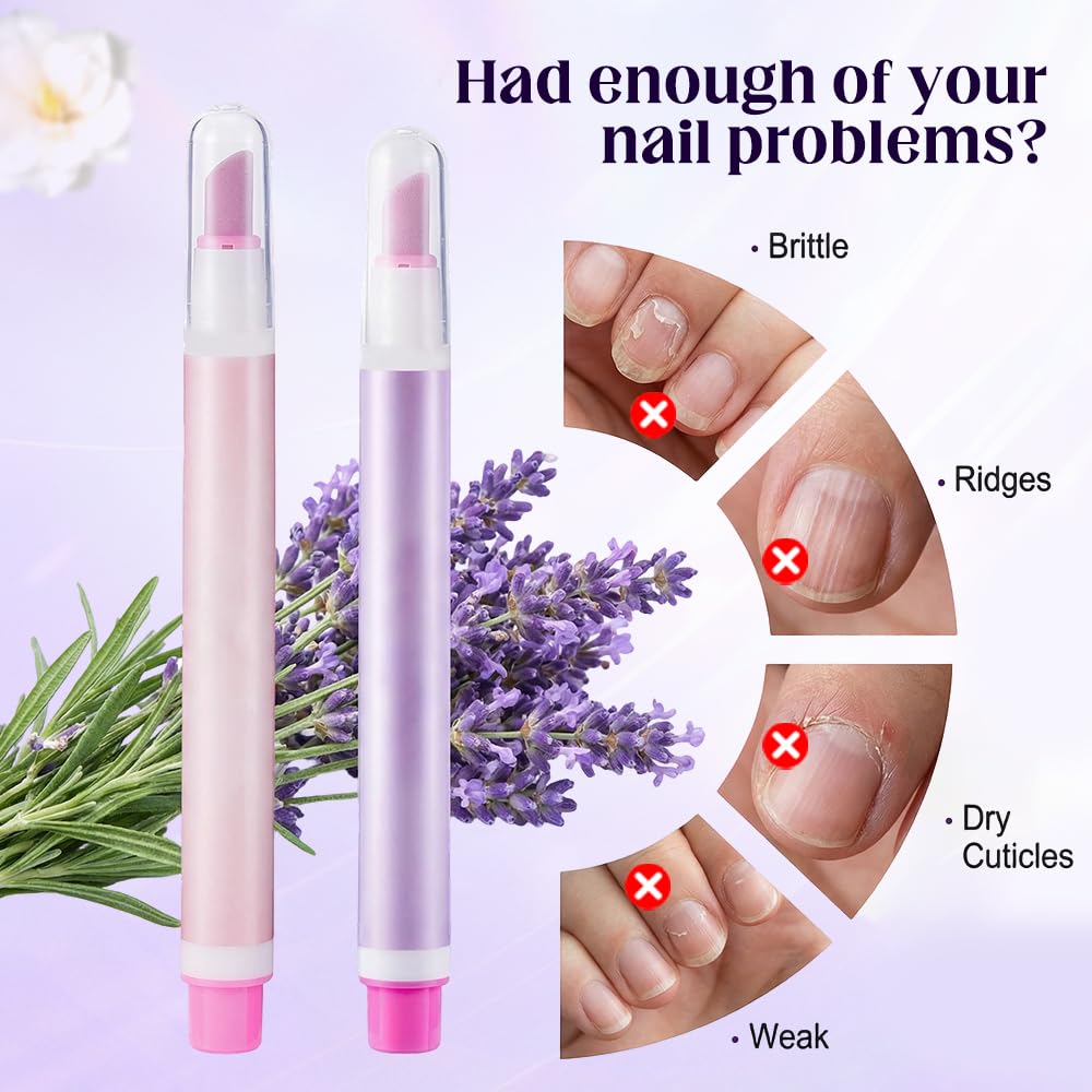 White Smoke Jurfest 2-In-1 Cuticle Oil Pusher Pen,Ceramic Cuticle Remover, Portable Nail Oil Pen, Moisturizing Supports a strong look For Nail Salon, Gentle Hangnail Remover For Women (Rose scent)