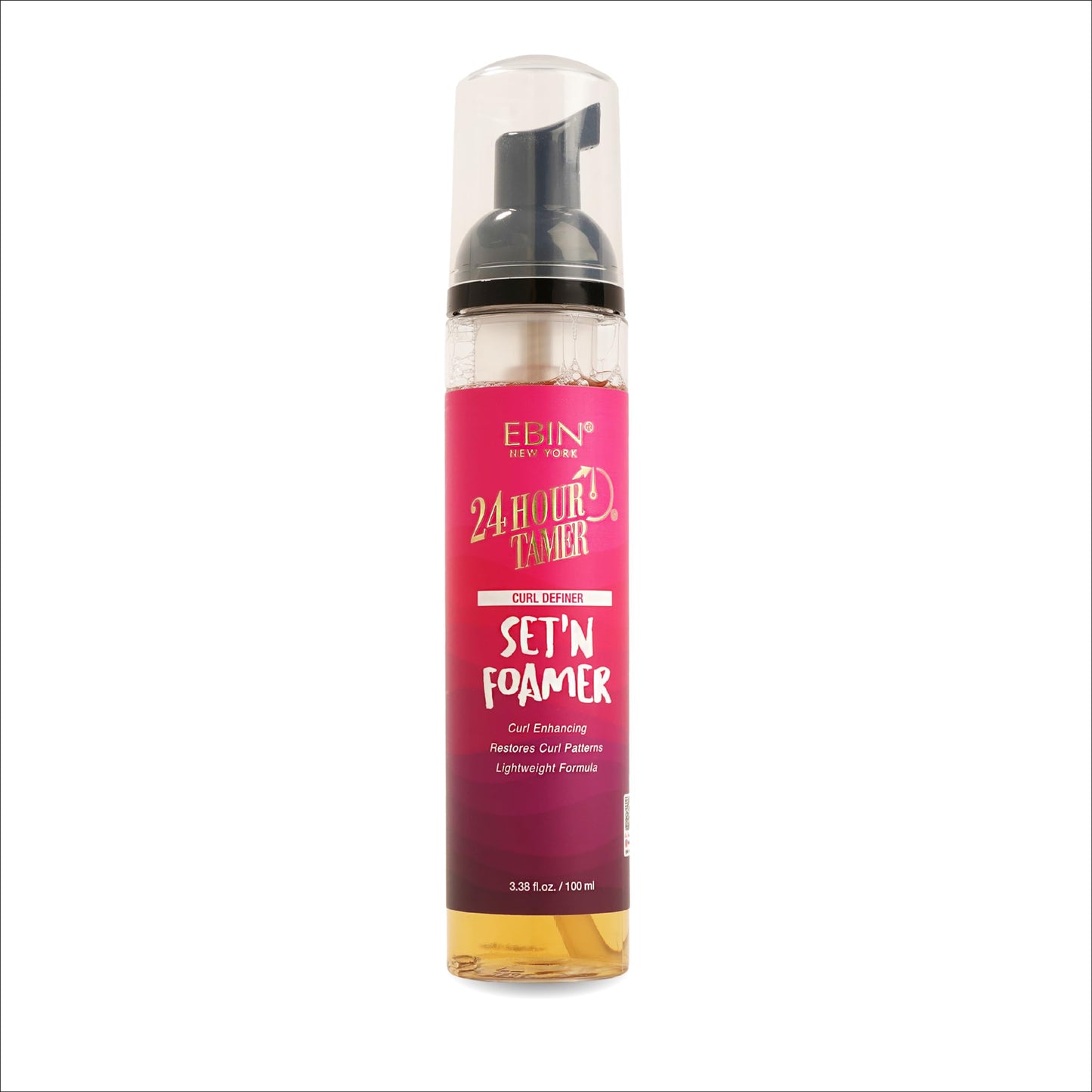 White Smoke 24 Hour Tamer Set'n Foamer Curl Definer 3.38oz/ 100ml - Define Curls & Waves, Enhance Volume & Shine, Soft Finish with Lightweight Texture, Restoring Curl Patterns, Nourishes Curls, No Flake
