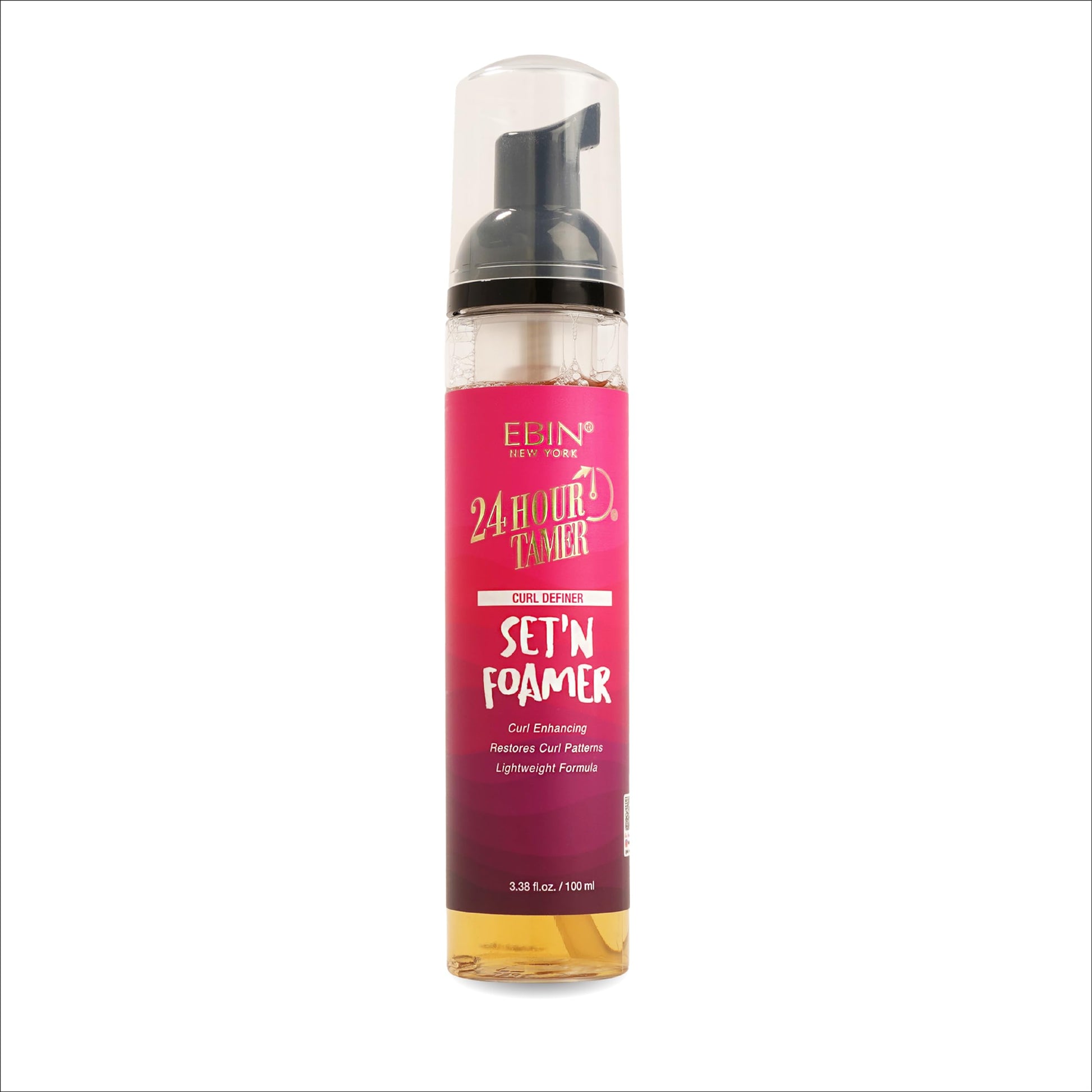 White Smoke 24 Hour Tamer Set'n Foamer Curl Definer 3.38oz/ 100ml - Define Curls & Waves, Enhance Volume & Shine, Soft Finish with Lightweight Texture, Restoring Curl Patterns, Nourishes Curls, No Flake